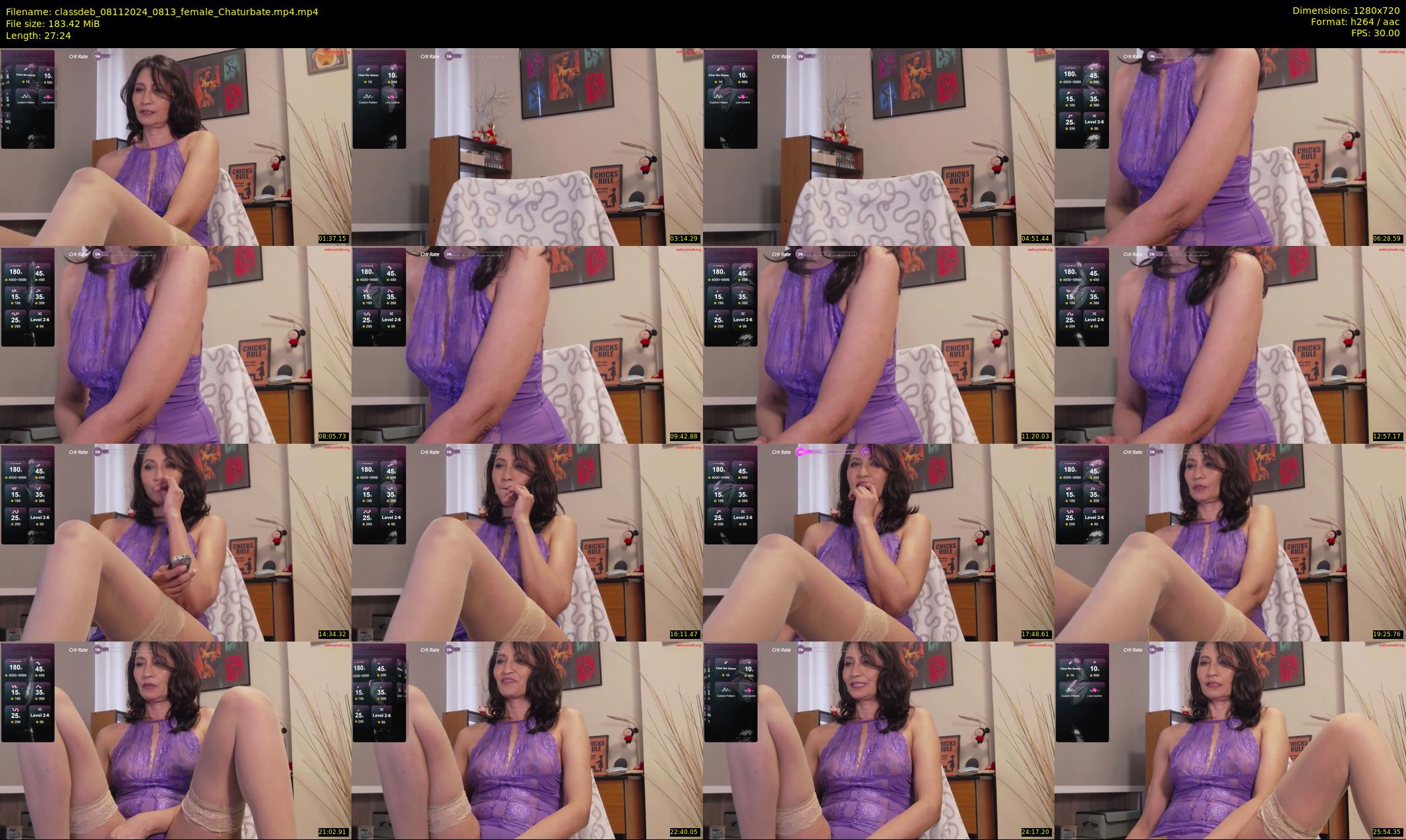 classdeb — 28 minute Chaturbate female cam show recording, 720p, Nov 8, 2024