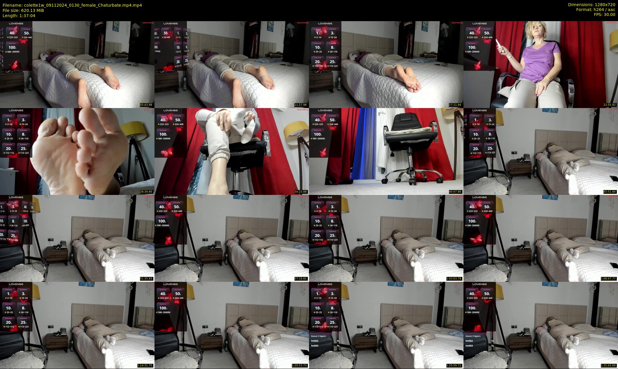 colette1w — 98 minute Chaturbate female cam show recording, 720p, Nov 9, 2024