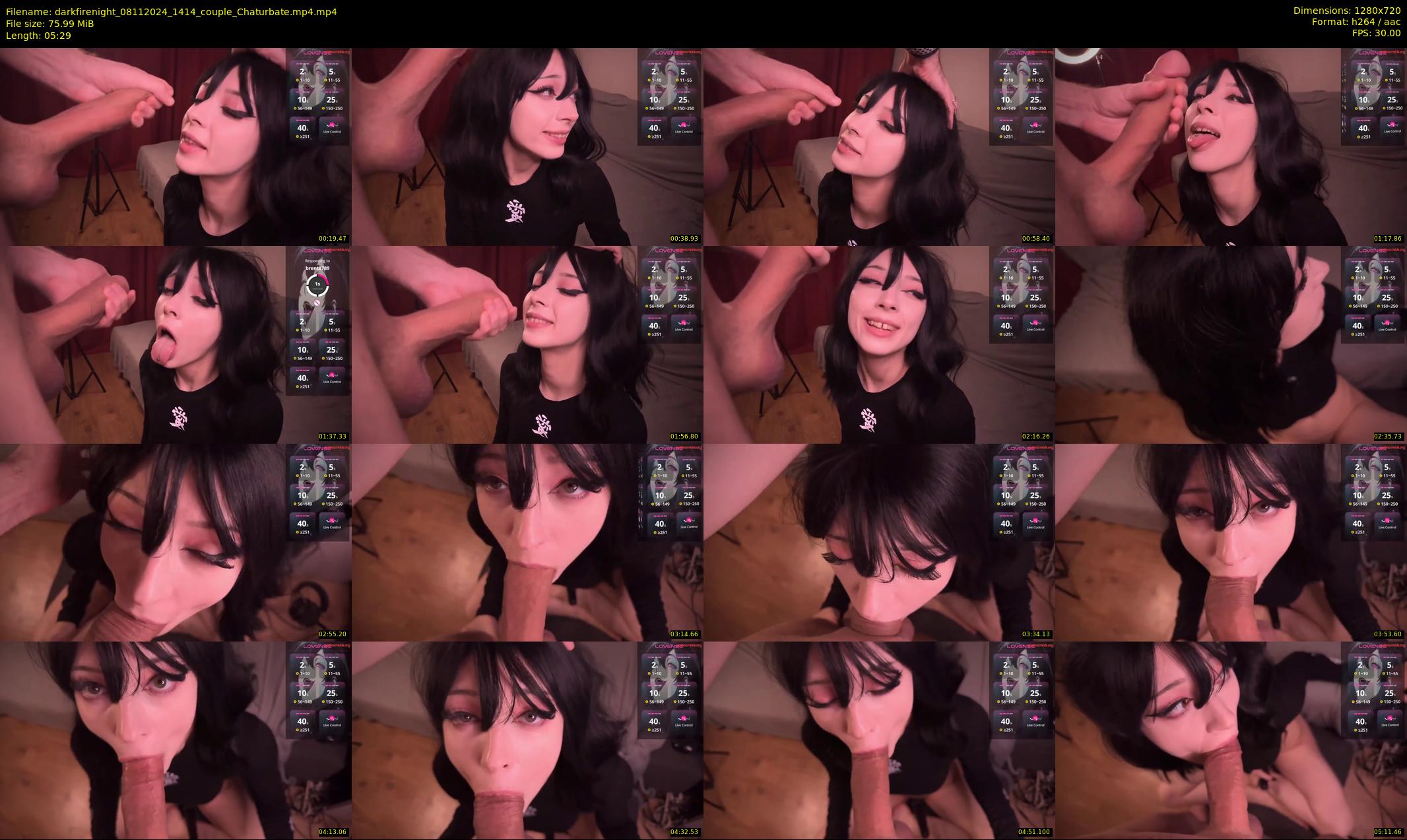 darkfirenight — 6 minute Chaturbate couple cam show recording, 720p, Nov 8, 2024