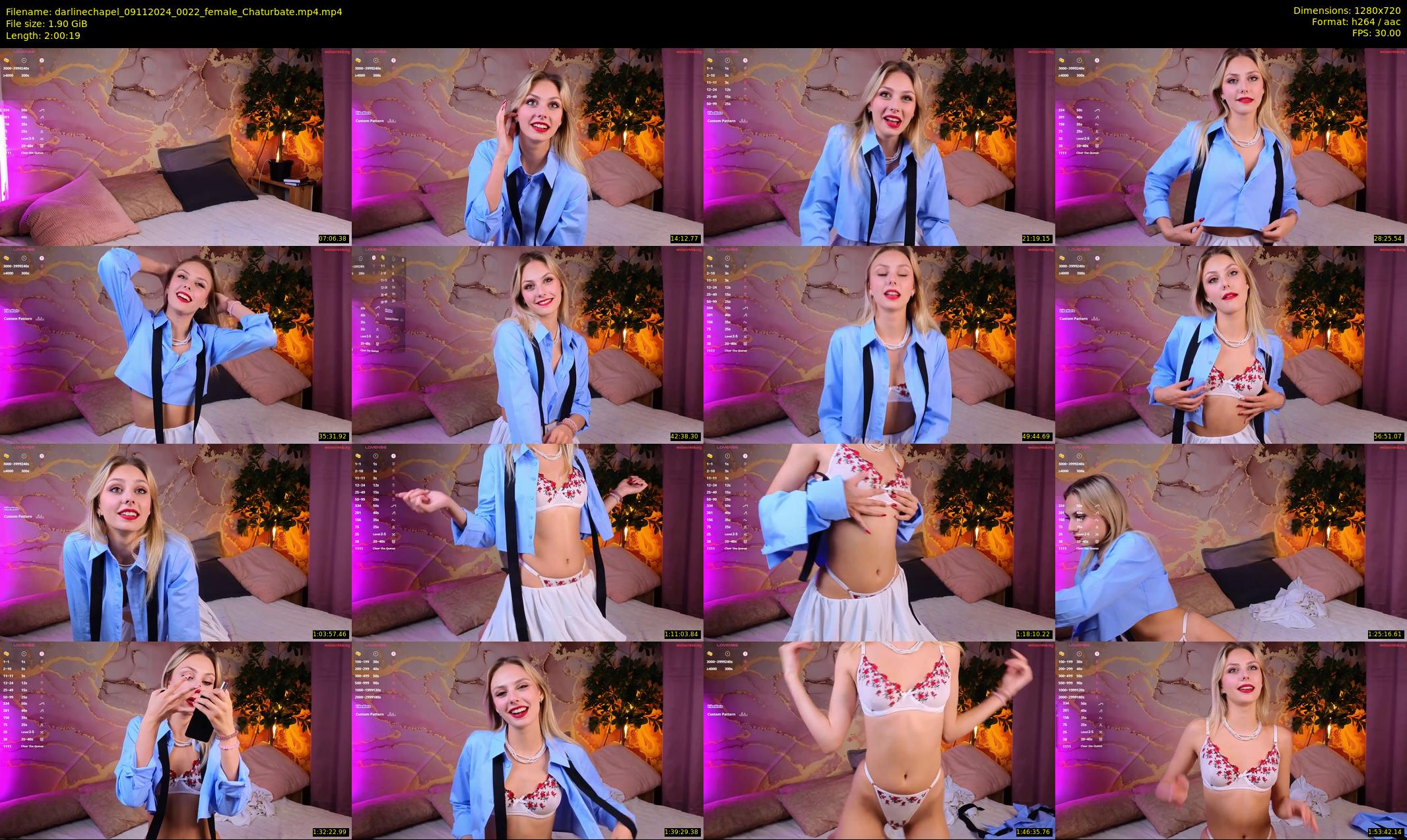 darlinechapel — 121 minute Chaturbate female cam show recording, 720p, Nov 9, 2024