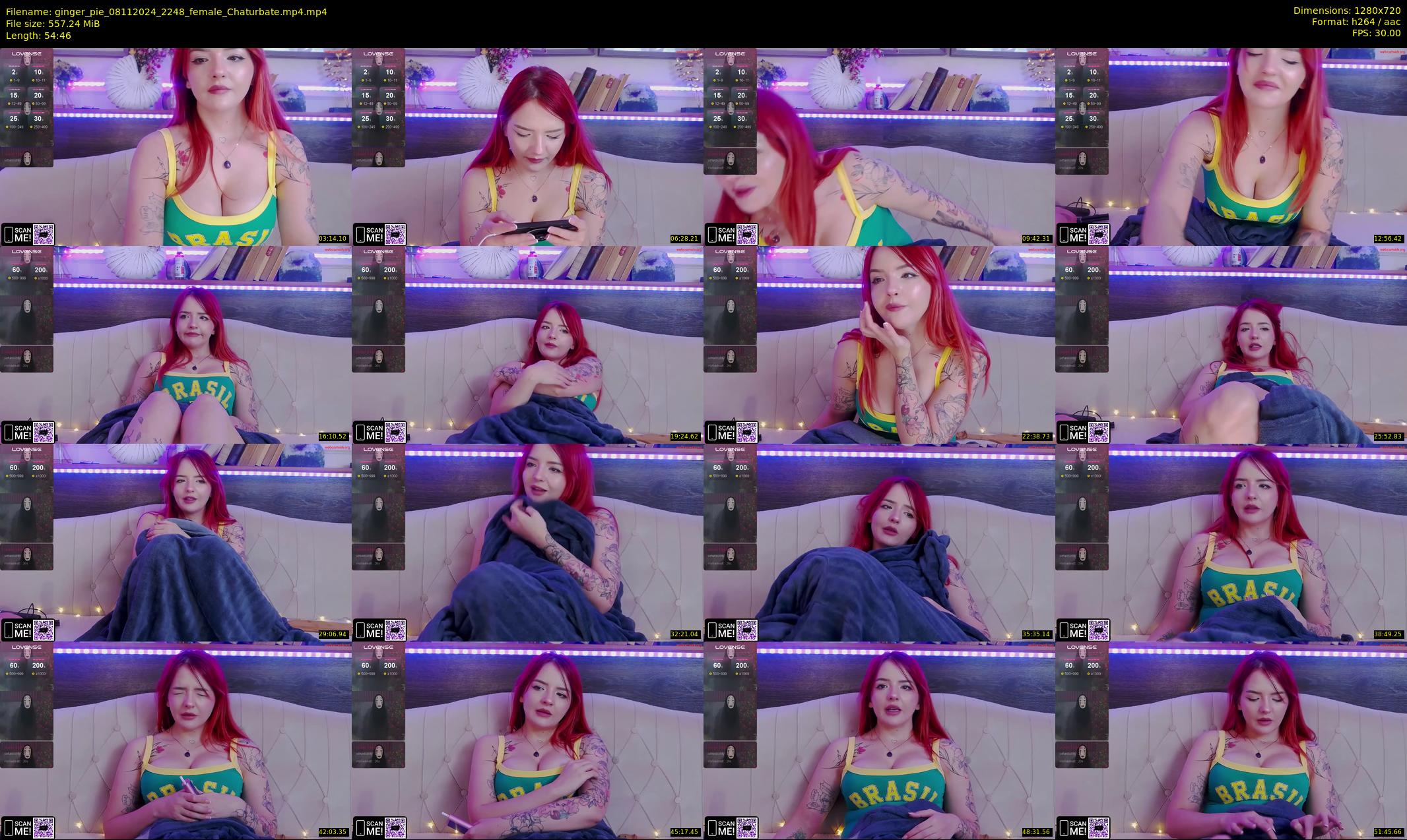 ginger_pie — 55 minute Chaturbate female cam show recording, 720p, Nov 8, 2024