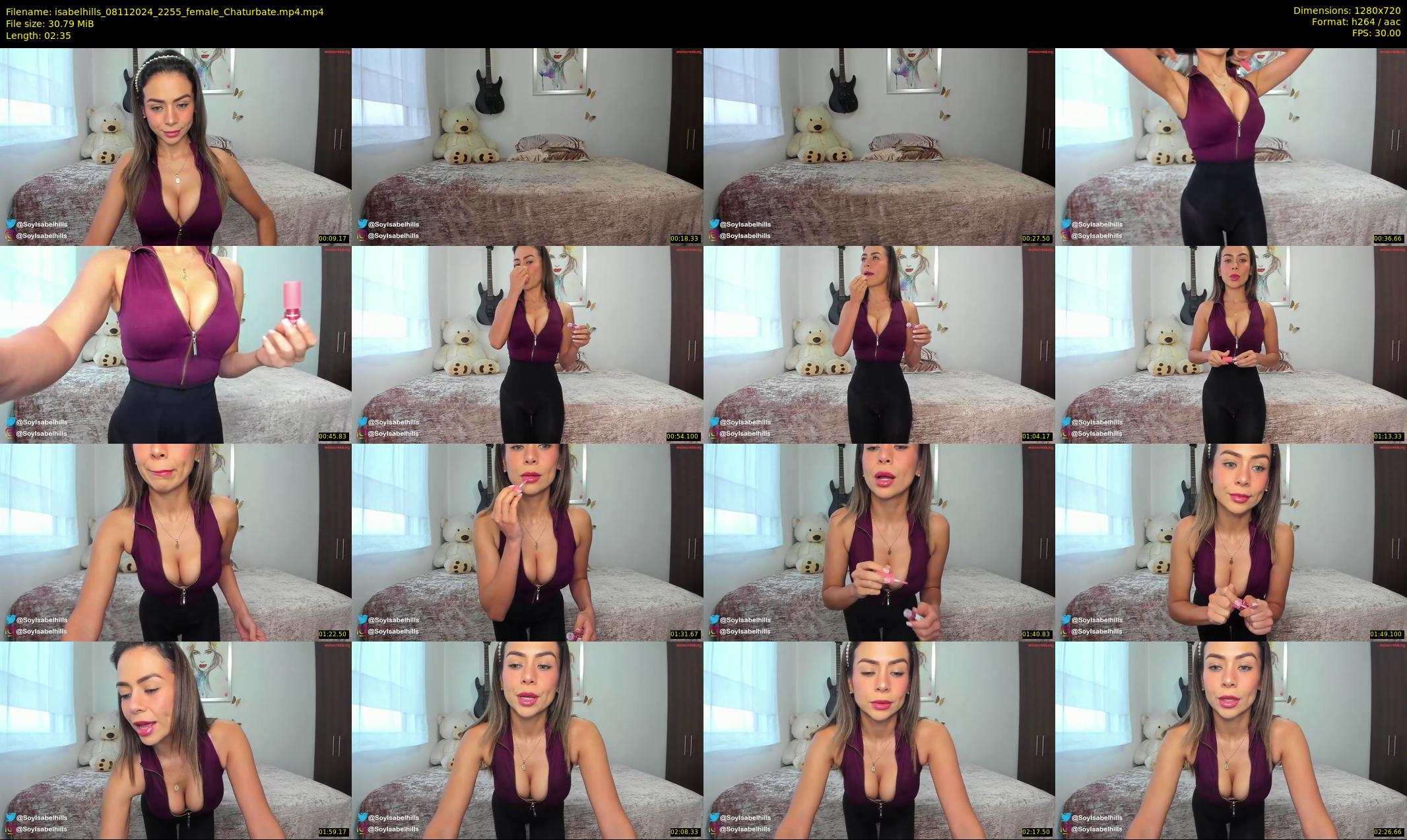 isabelhills — 3 minute Chaturbate female cam show recording, 720p, Nov 8, 2024