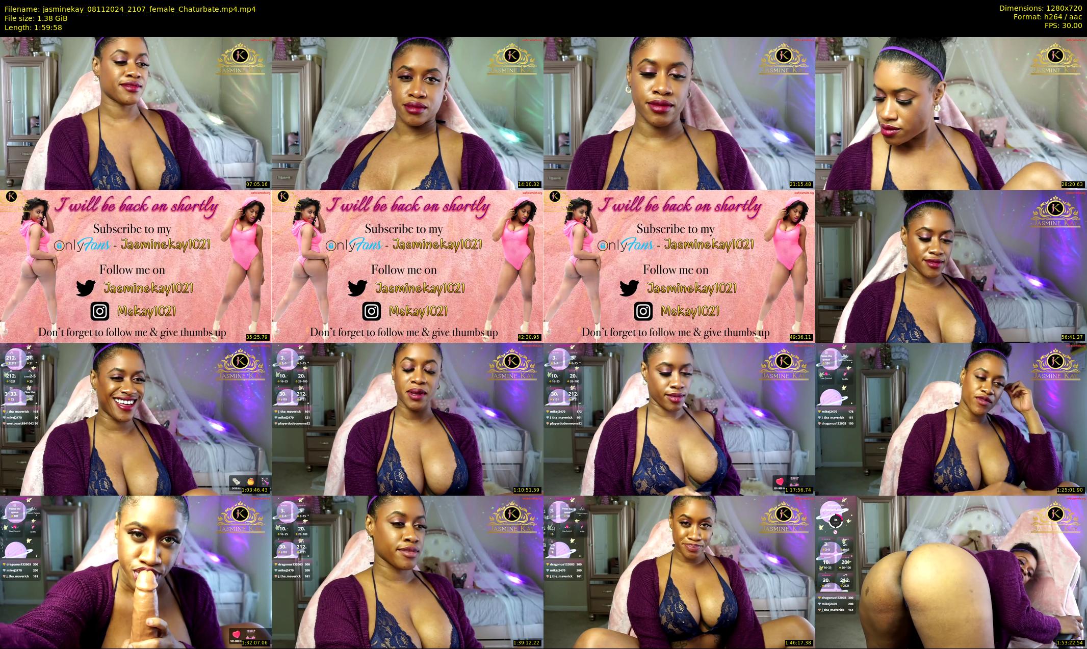 jasminekay — 120 minute Chaturbate female cam show recording, 720p, Nov 8, 2024