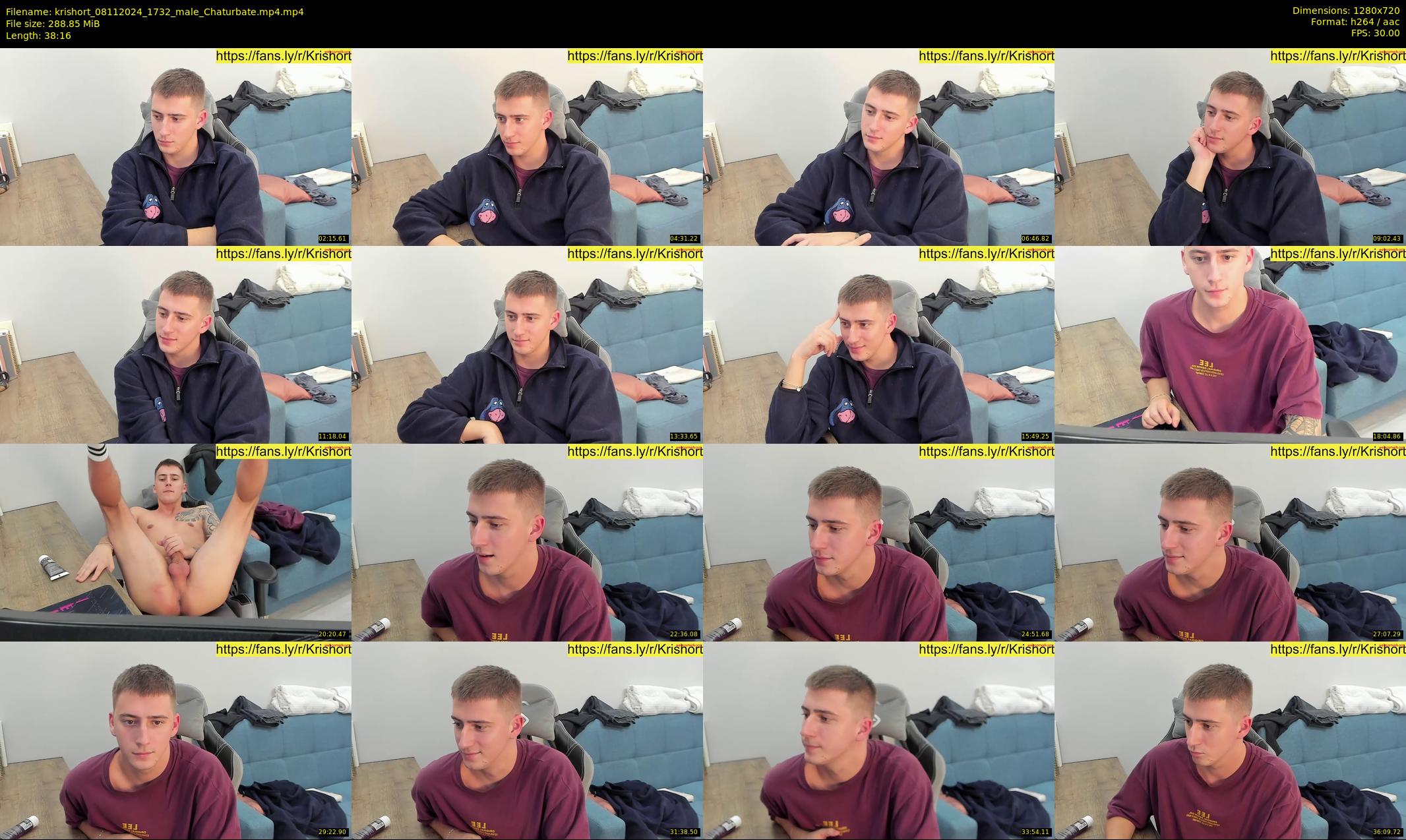 krishort — 39 minute Chaturbate male cam show recording, 720p, Nov 8, 2024