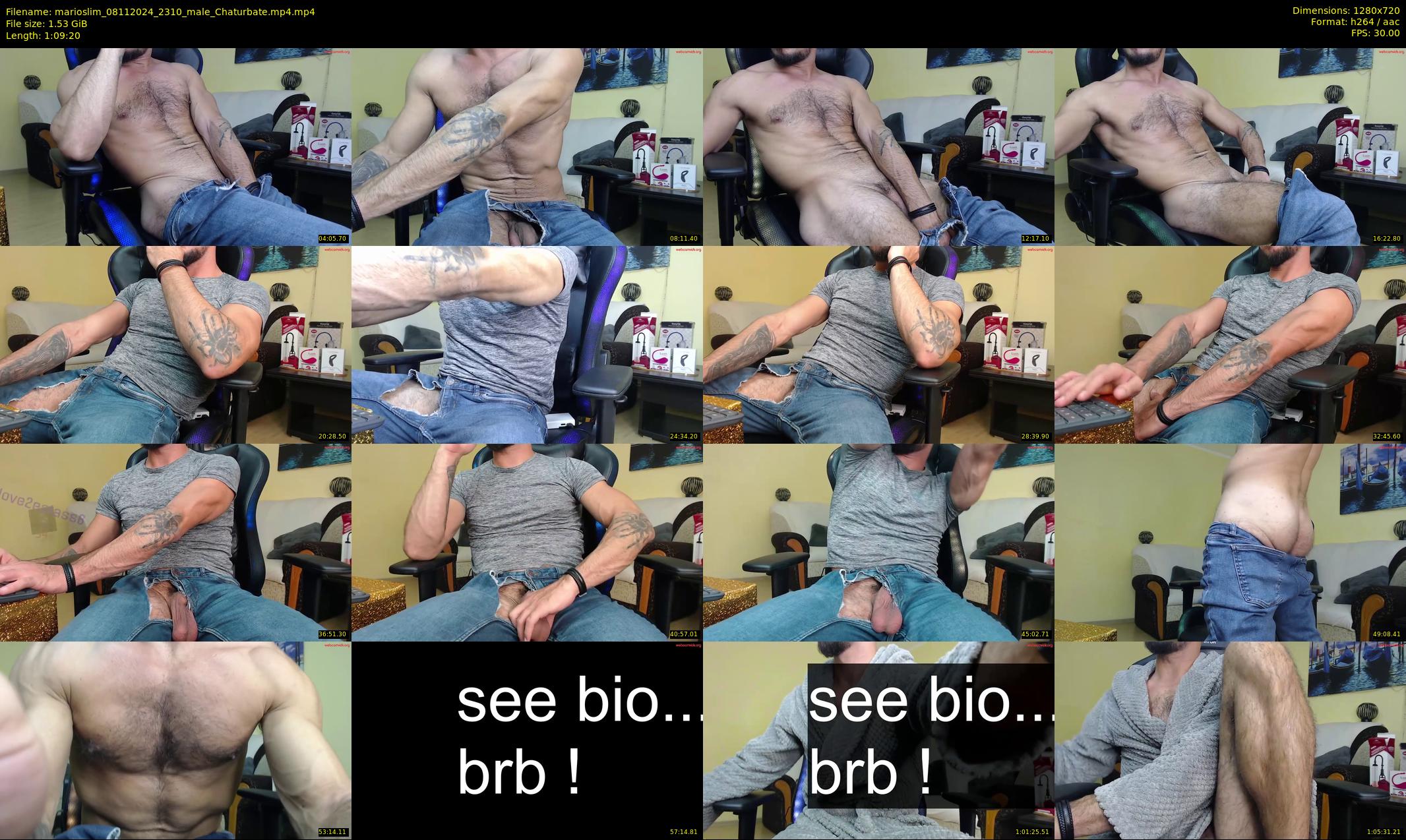 marioslim — 70 minute Chaturbate male cam show recording, 720p, Nov 8, 2024