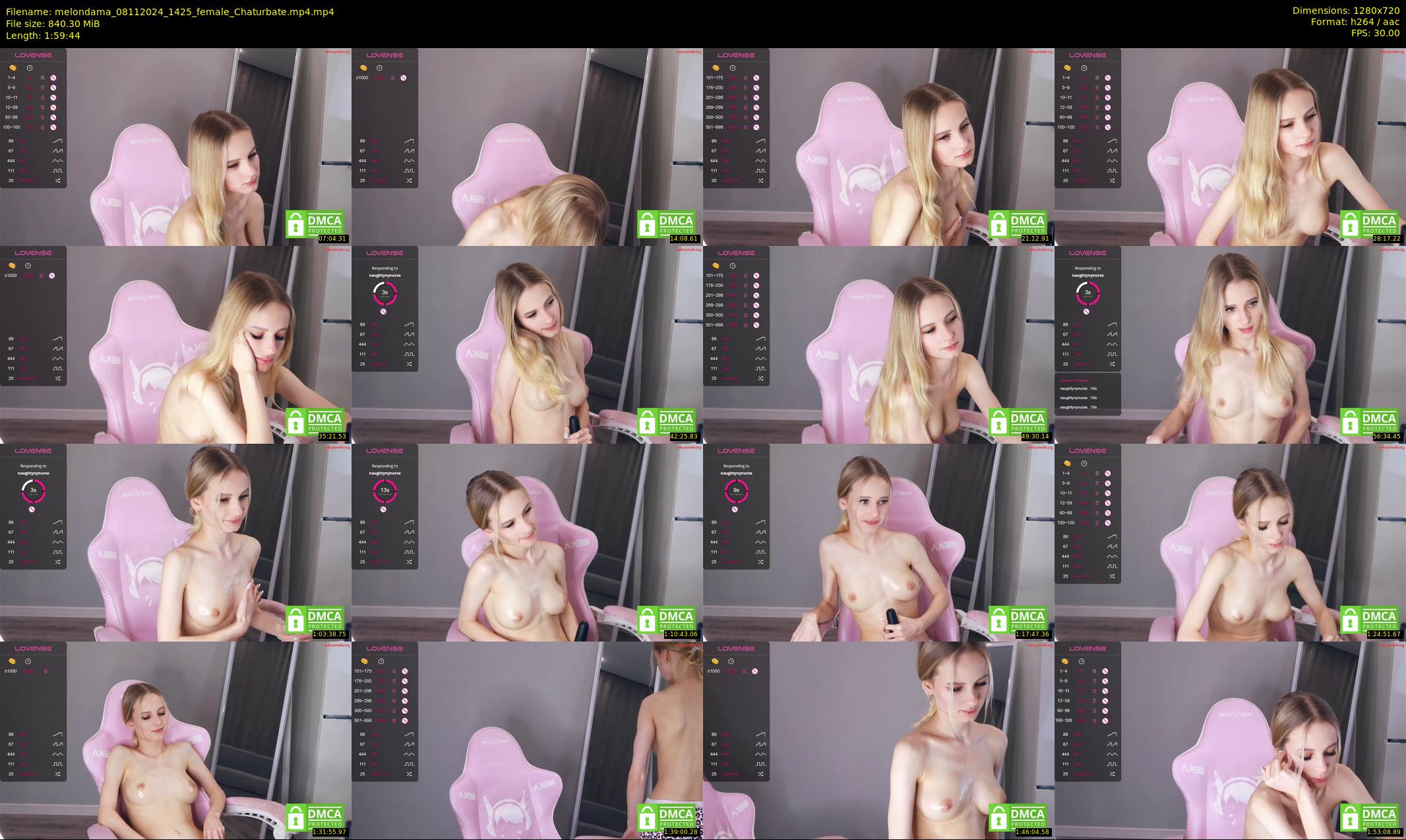 melondama — 120 minute Chaturbate female cam show recording, 720p, Nov 8, 2024