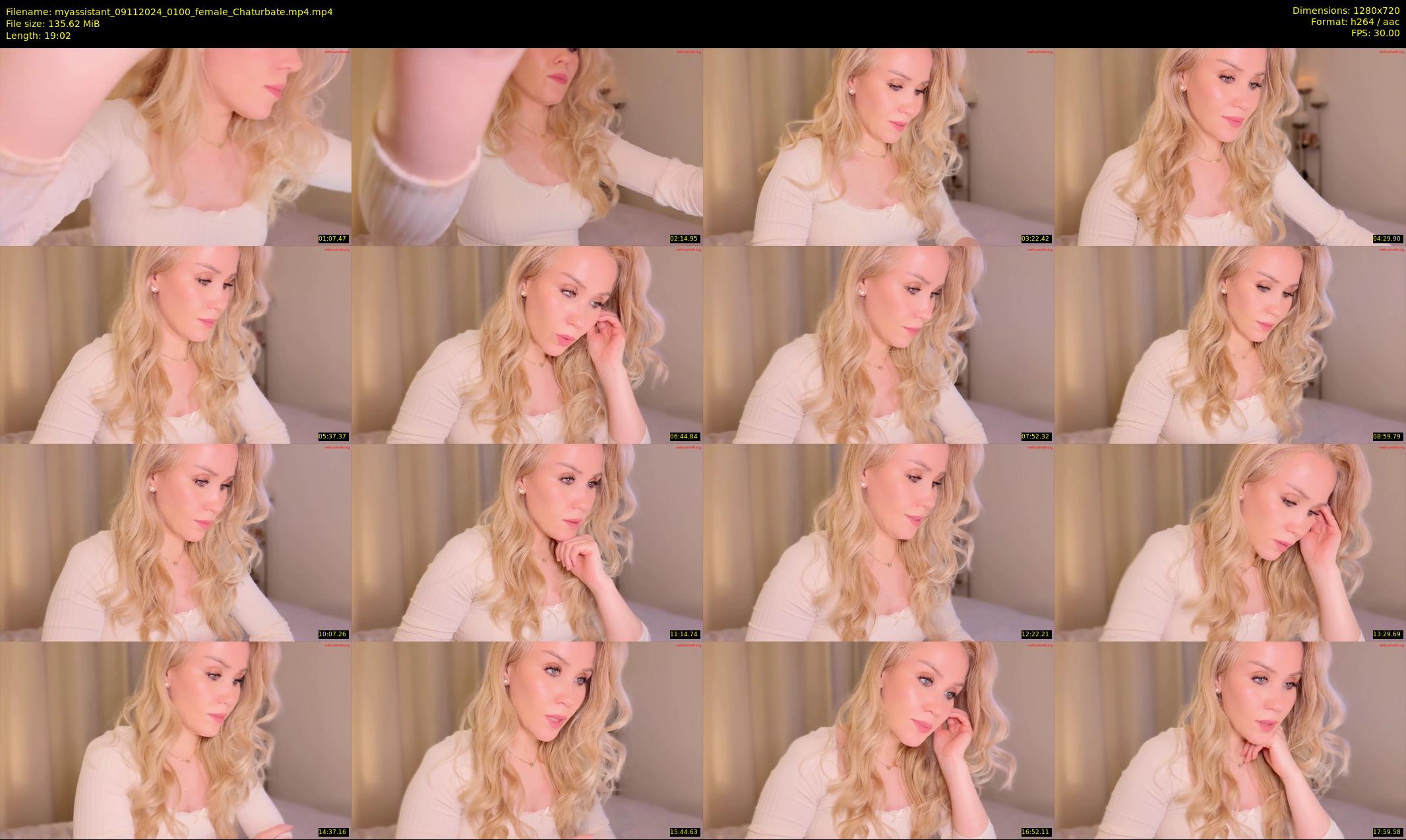 myassistant — 20 minute Chaturbate female cam show recording, 720p, Nov 9, 2024