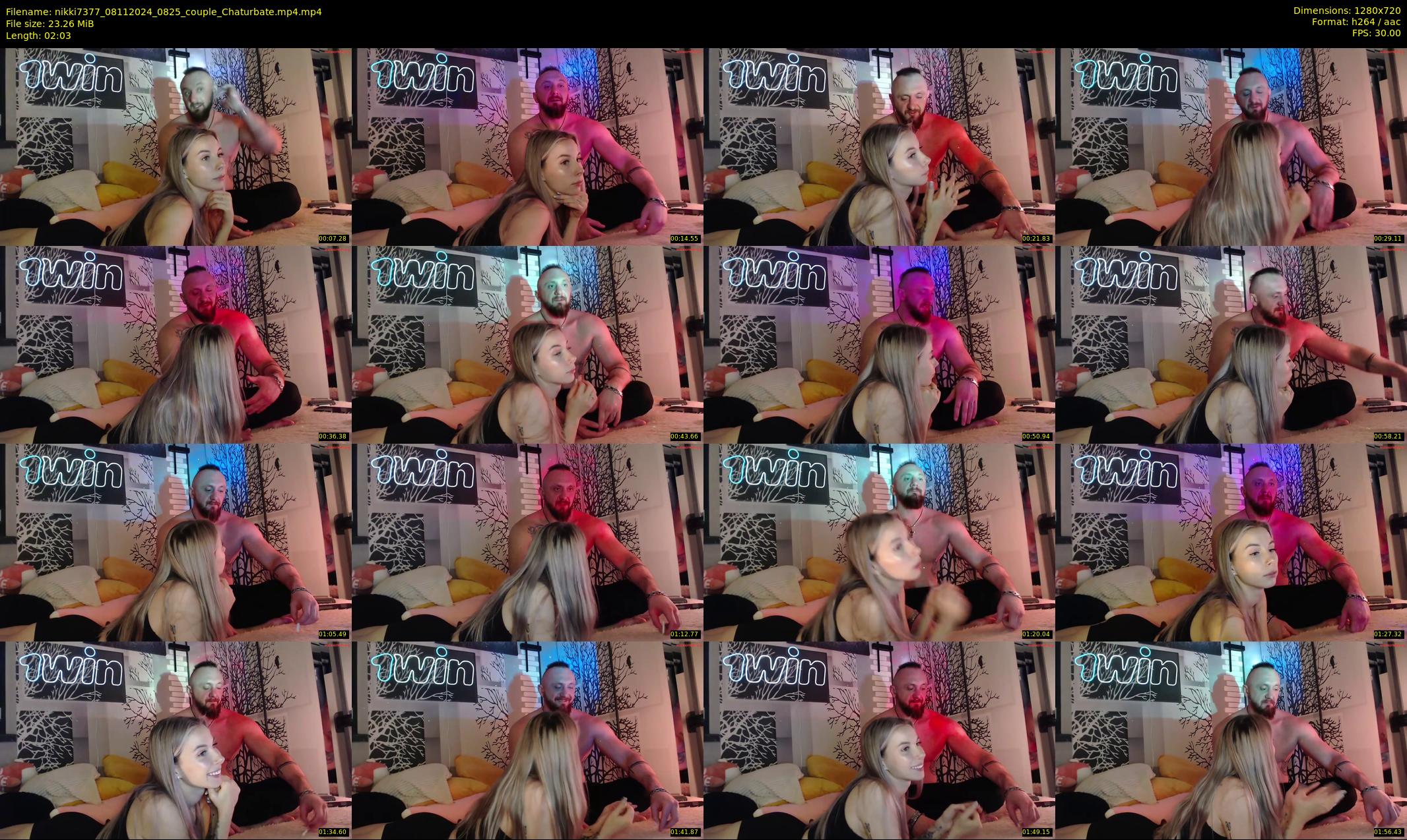 nikki7377 — 3 minute Chaturbate couple cam show recording, 720p, Nov 8, 2024