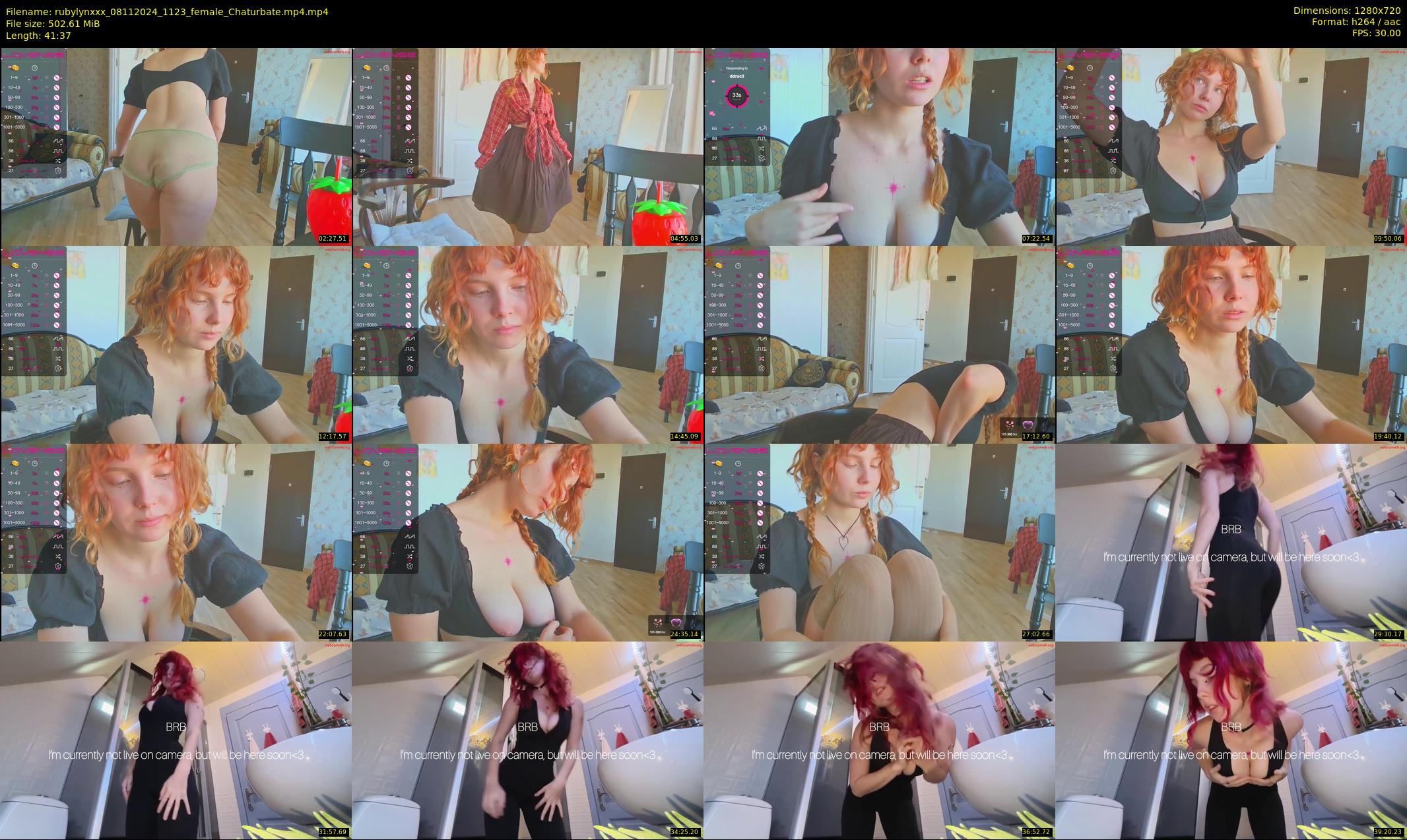 rubylynxxx — 42 minute Chaturbate female cam show recording, 720p, Nov 8, 2024