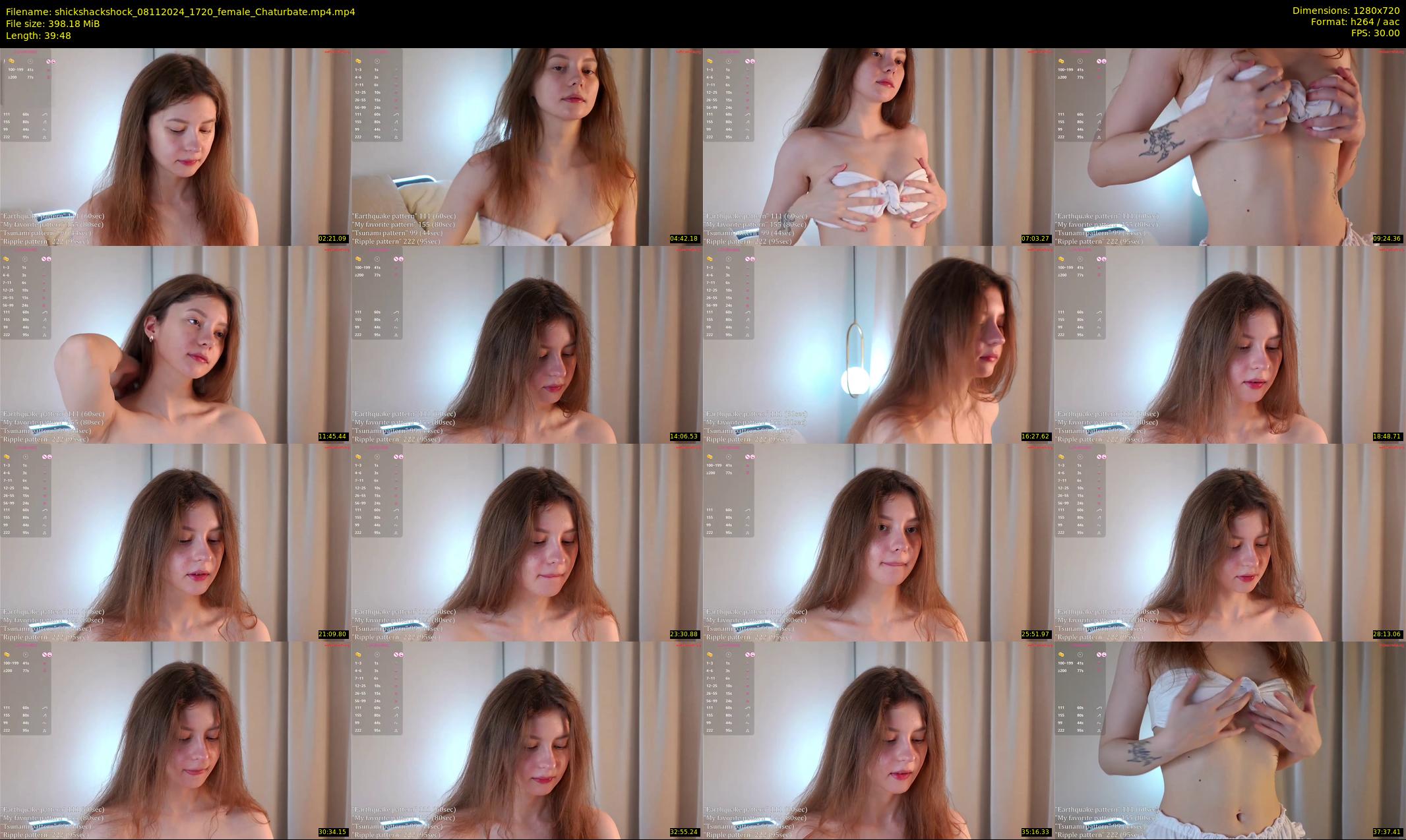 shickshackshock — 40 minute Chaturbate female cam show recording, 720p, Nov 8, 2024