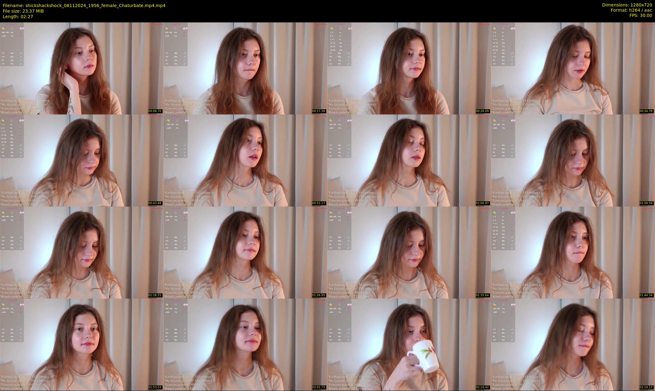 shickshackshock — 3 minute Chaturbate female cam show recording, 720p, Nov 8, 2024