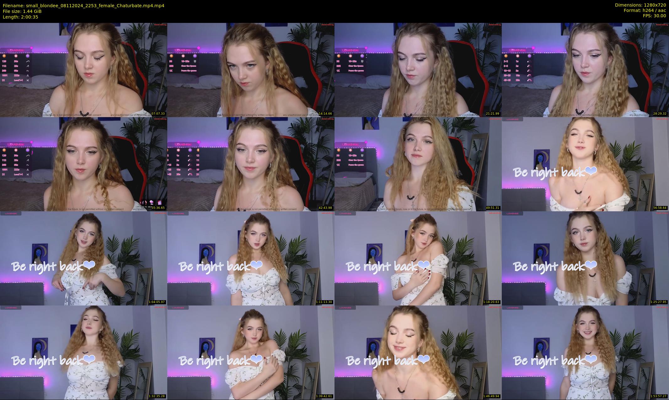 small_blondee — 121 minute Chaturbate female cam show recording, 720p, Nov 8, 2024