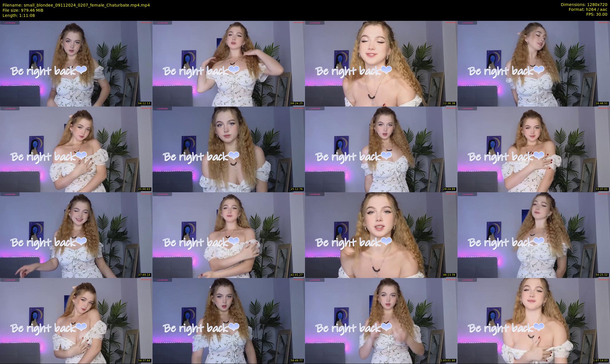 small_blondee — 72 minute Chaturbate female cam show recording, 720p, Nov 9, 2024