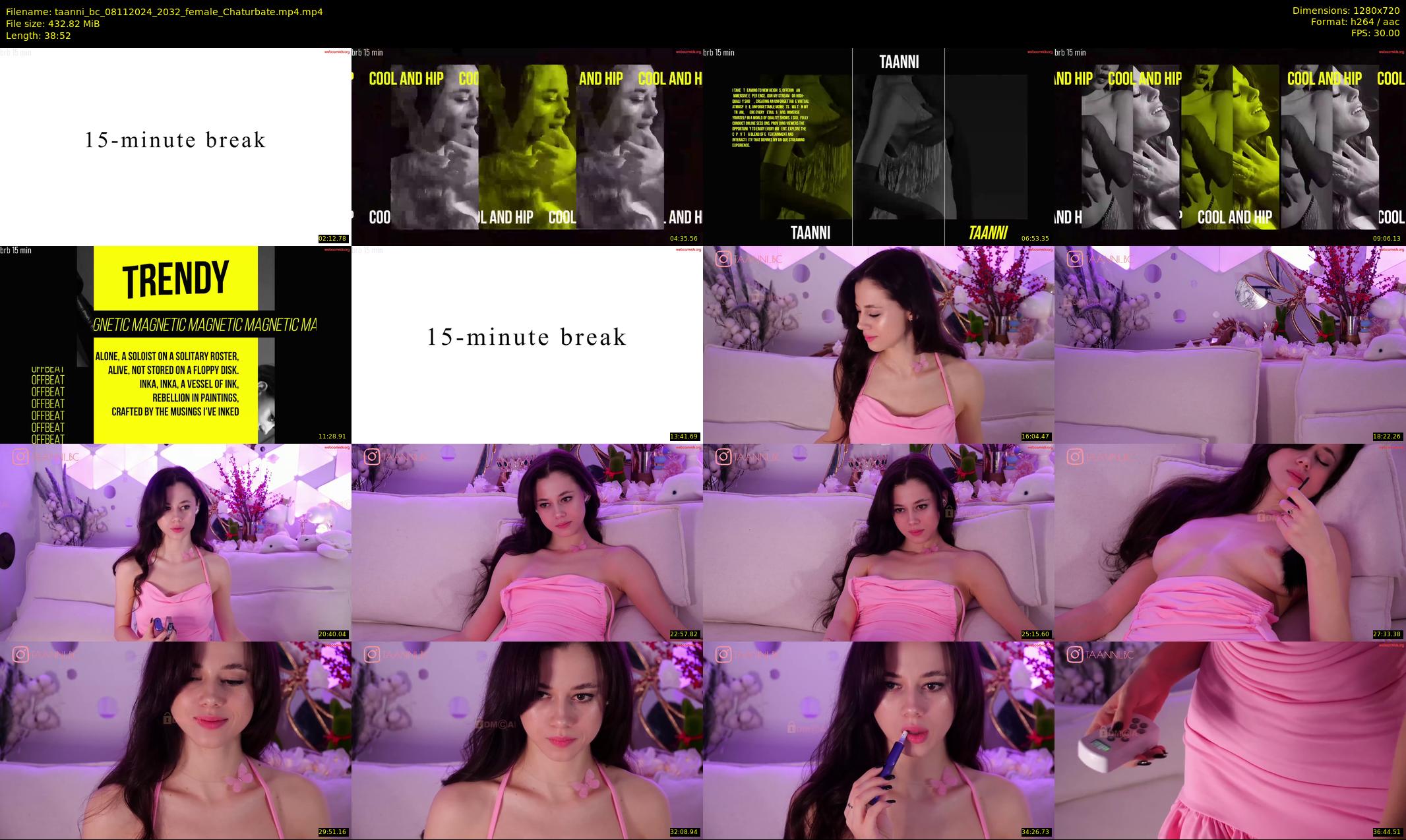 taanni_bc — 39 minute Chaturbate female cam show recording, 720p, Nov 8, 2024