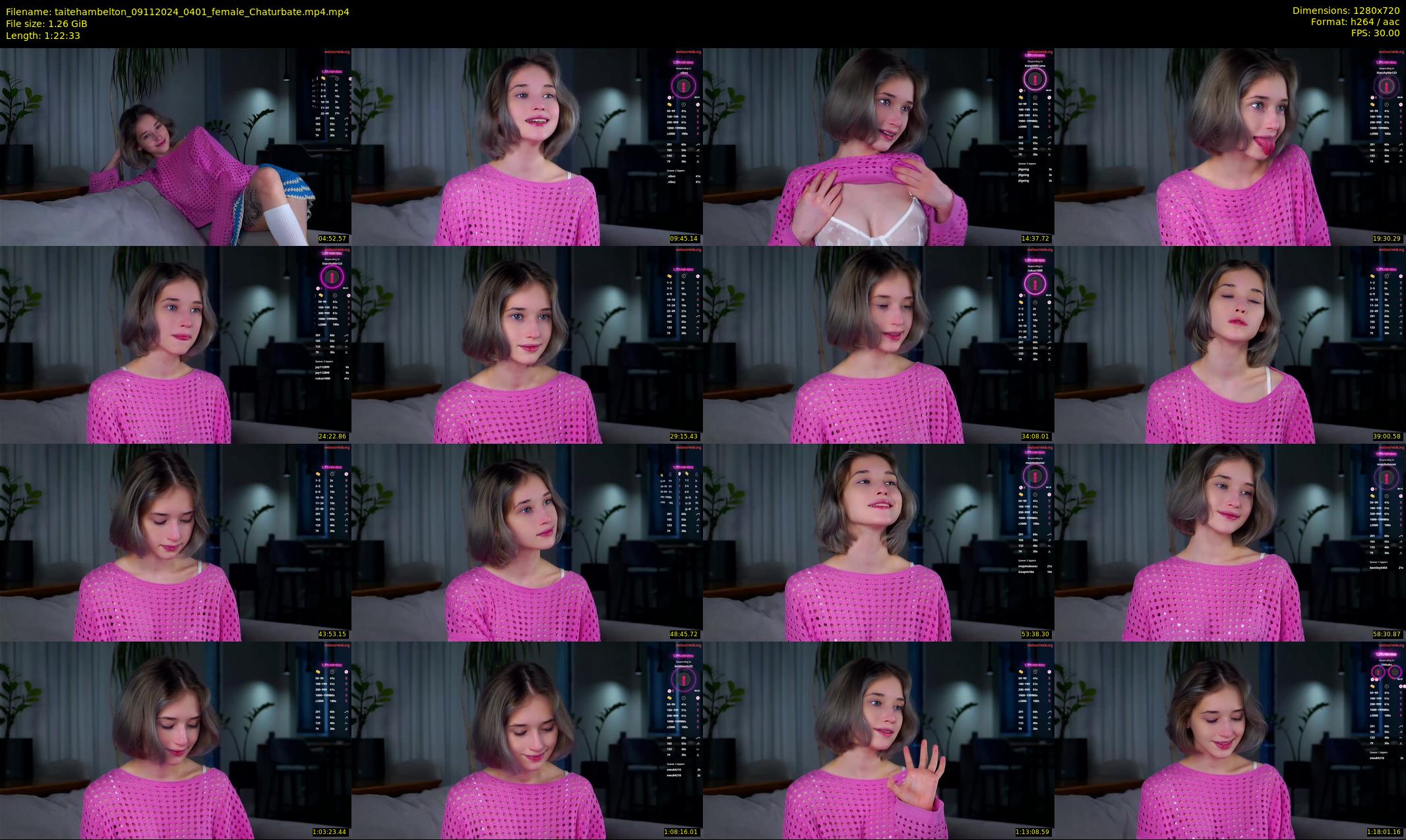 taitehambelton — 83 minute Chaturbate female cam show recording, 720p, Nov 9, 2024