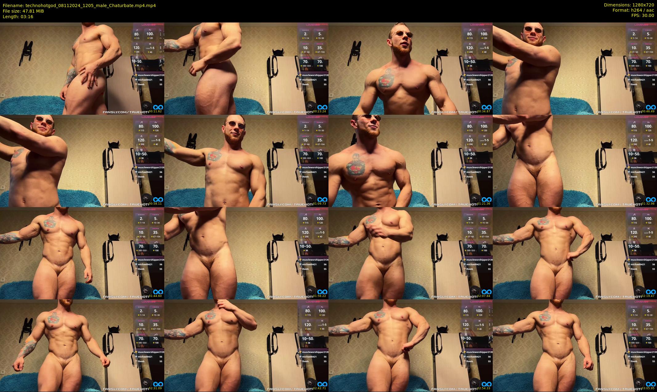technohotgod — 4 minute Chaturbate male cam show recording, 720p, Nov 8, 2024