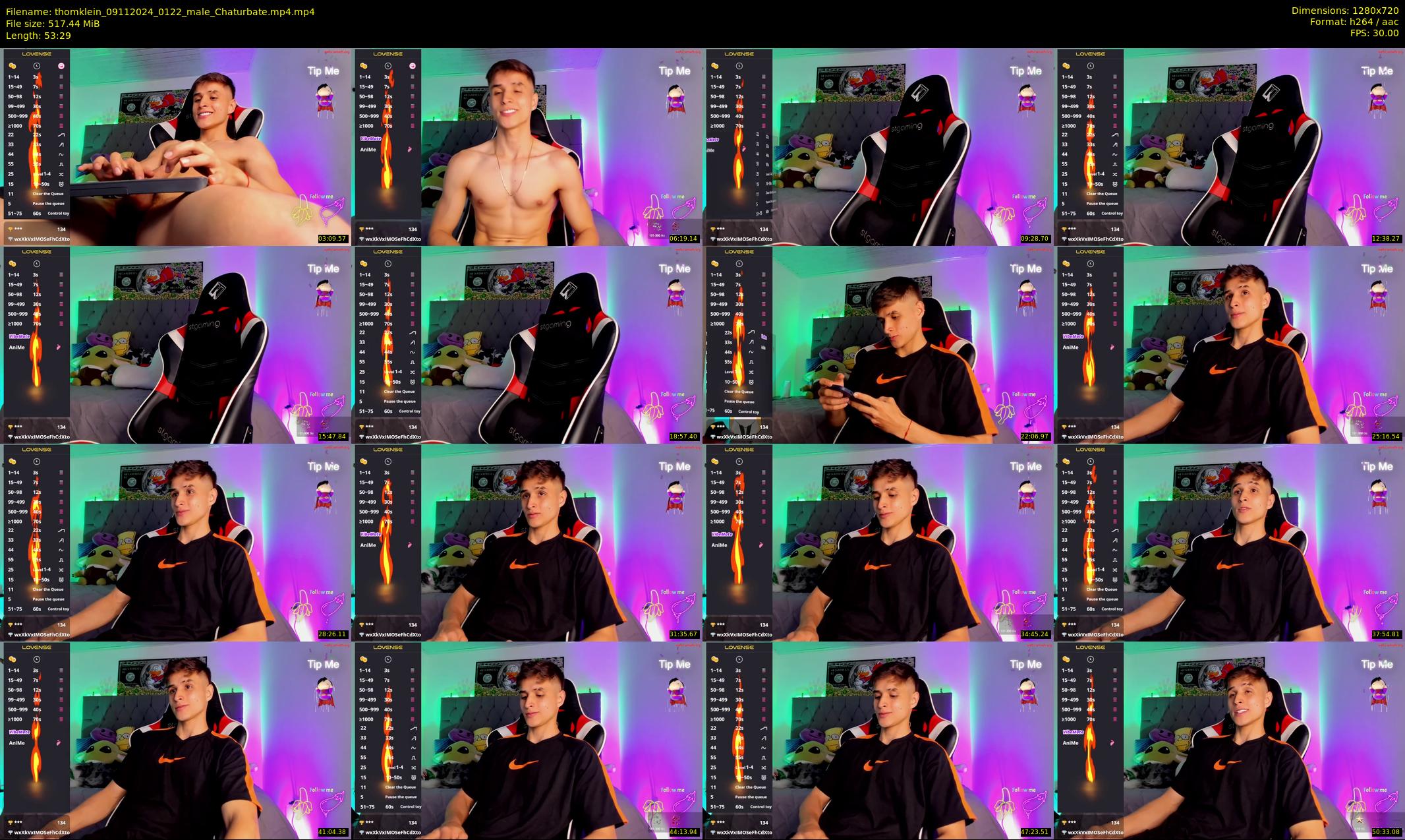 thomklein — 54 minute Chaturbate male cam show recording, 720p, Nov 9, 2024