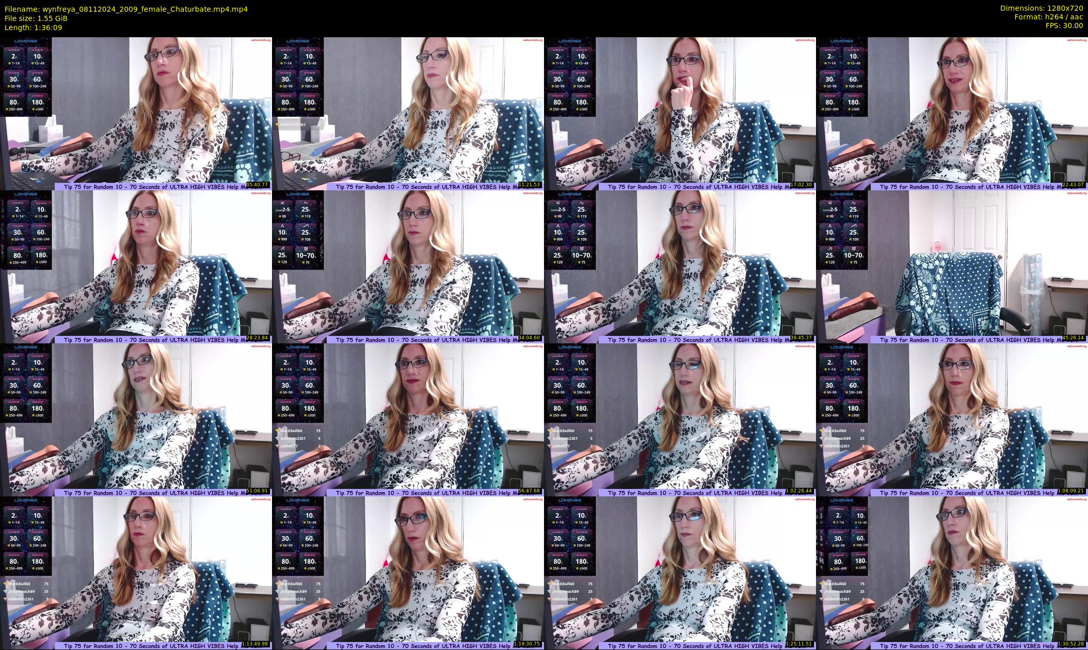wynfreya — 97 minute Chaturbate female cam show recording, 720p, Nov 8, 2024