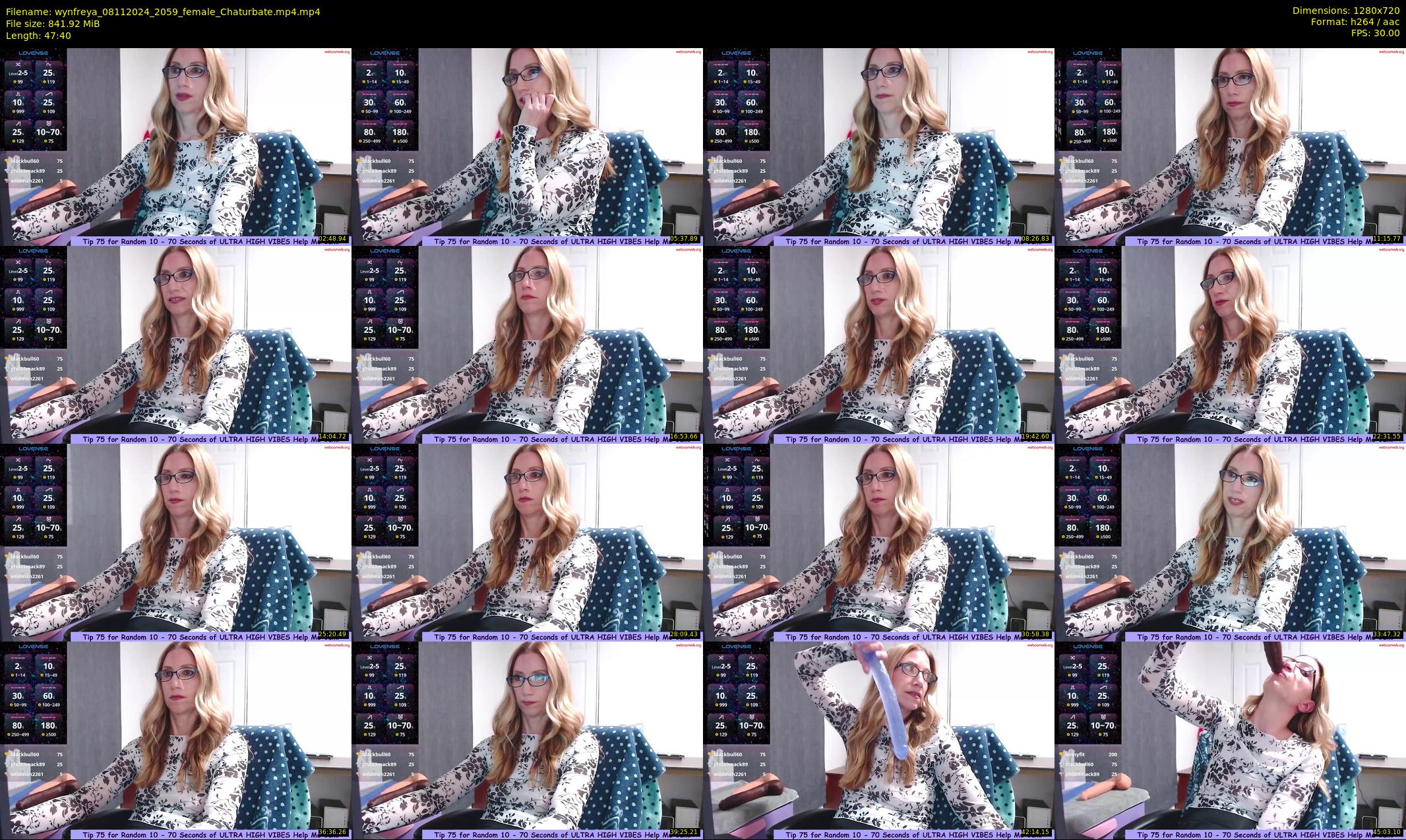 wynfreya — 48 minute Chaturbate female cam show recording, 720p, Nov 8, 2024