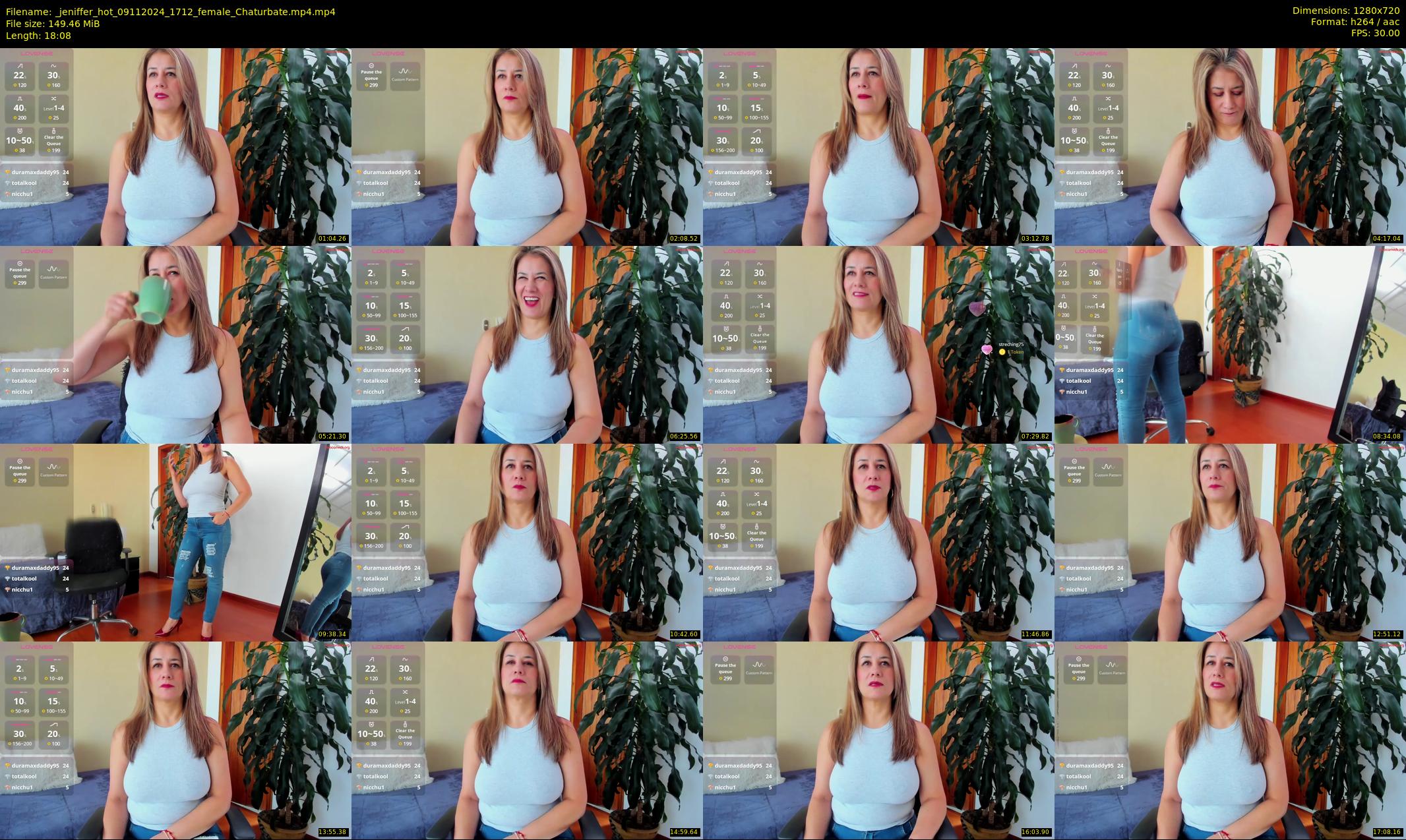 _jeniffer_hot — 19 minute Chaturbate female cam show recording, 720p, Nov 9, 2024