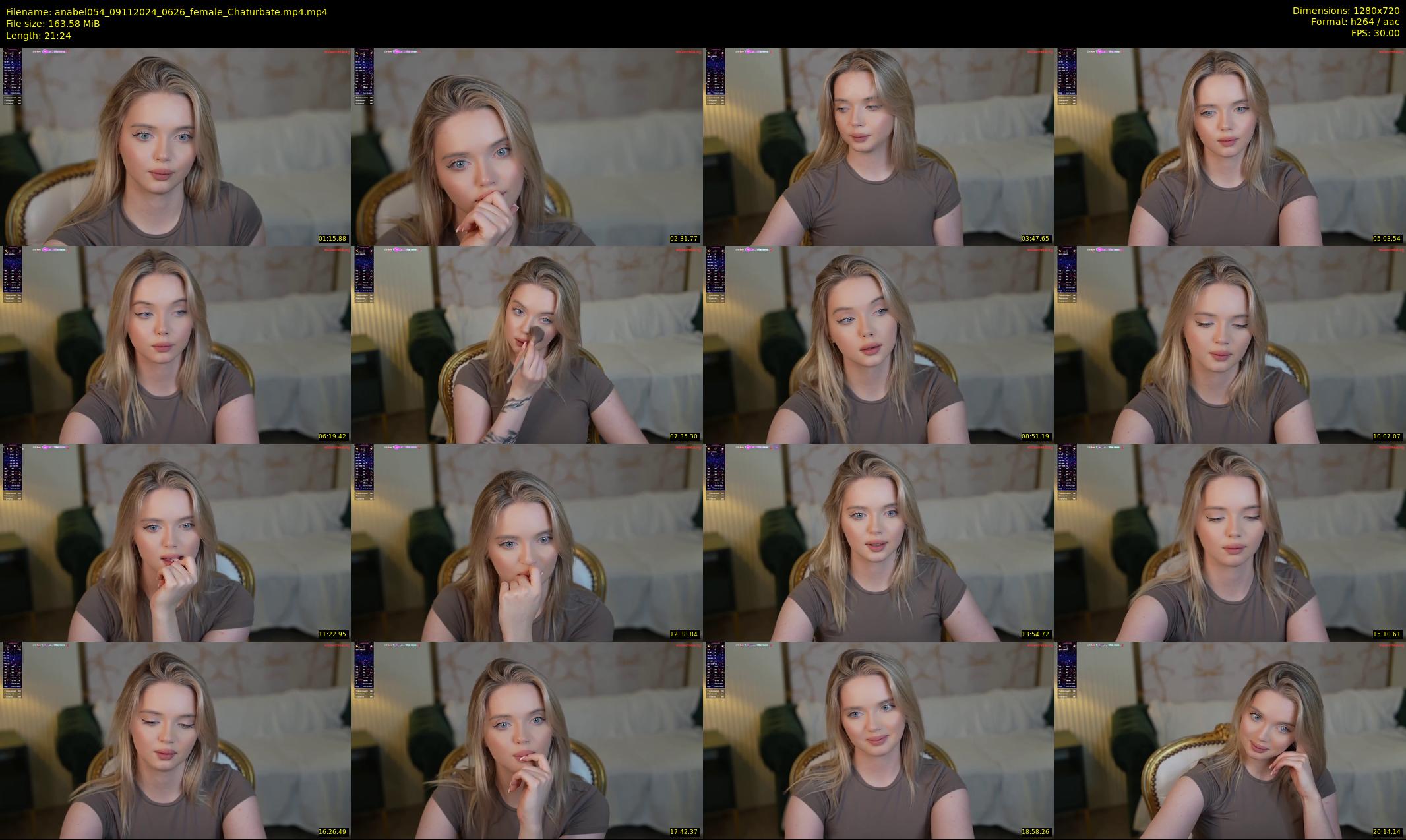 anabel054 — 22 minute Chaturbate female cam show recording, 720p, Nov 9, 2024