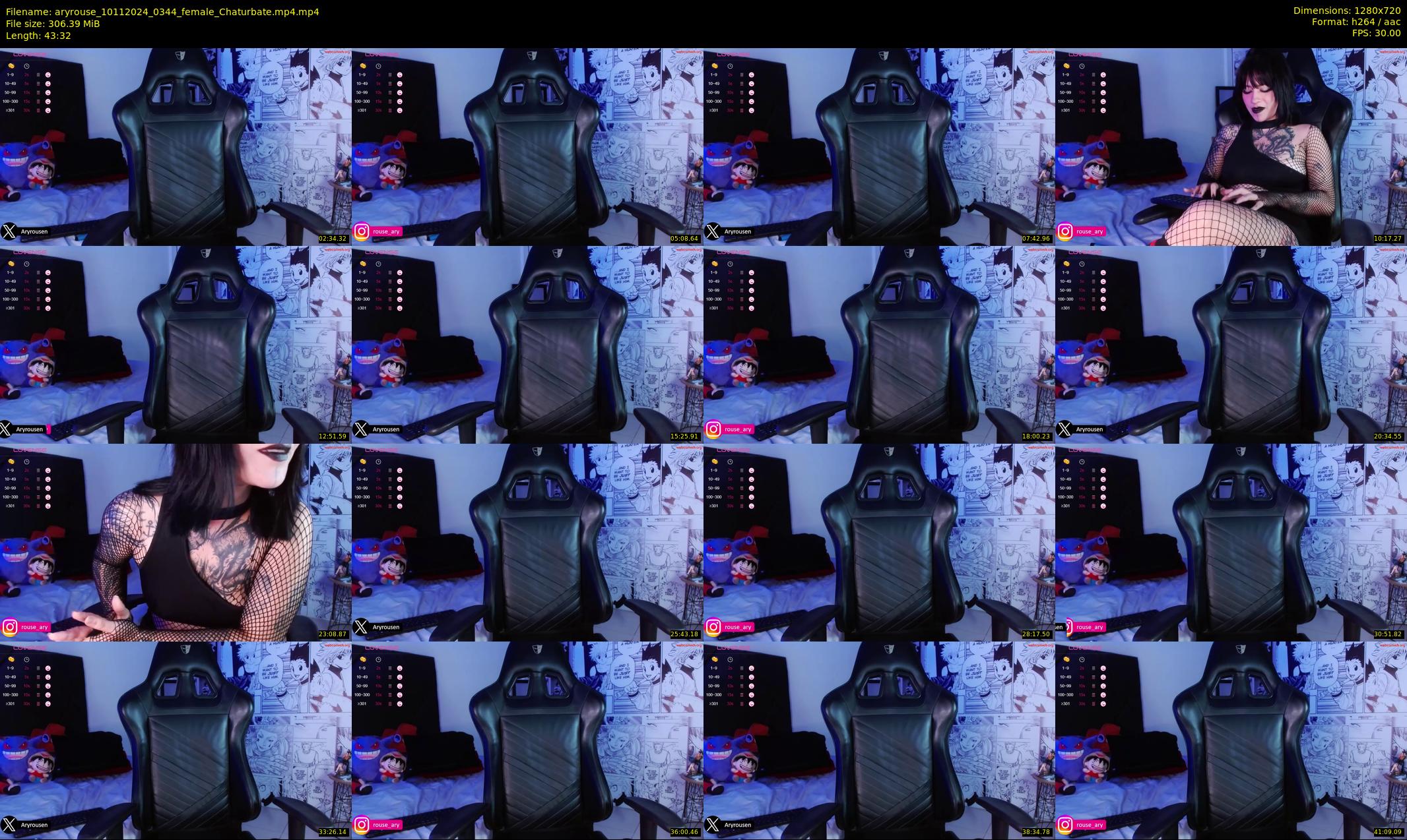 aryrouse — 44 minute Chaturbate female cam show recording, 720p, Nov 10, 2024