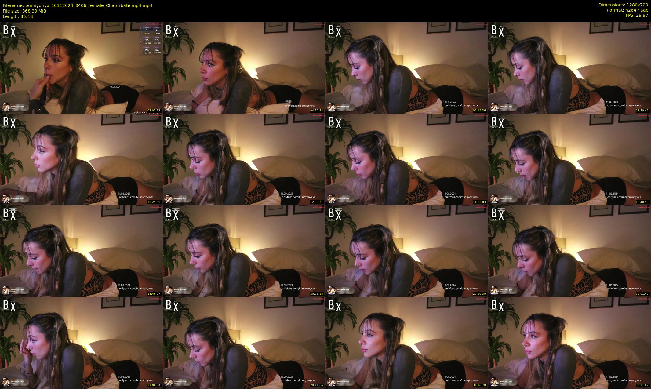 bunnyonyx — 36 minute Chaturbate female cam show recording, 720p, Nov 10, 2024