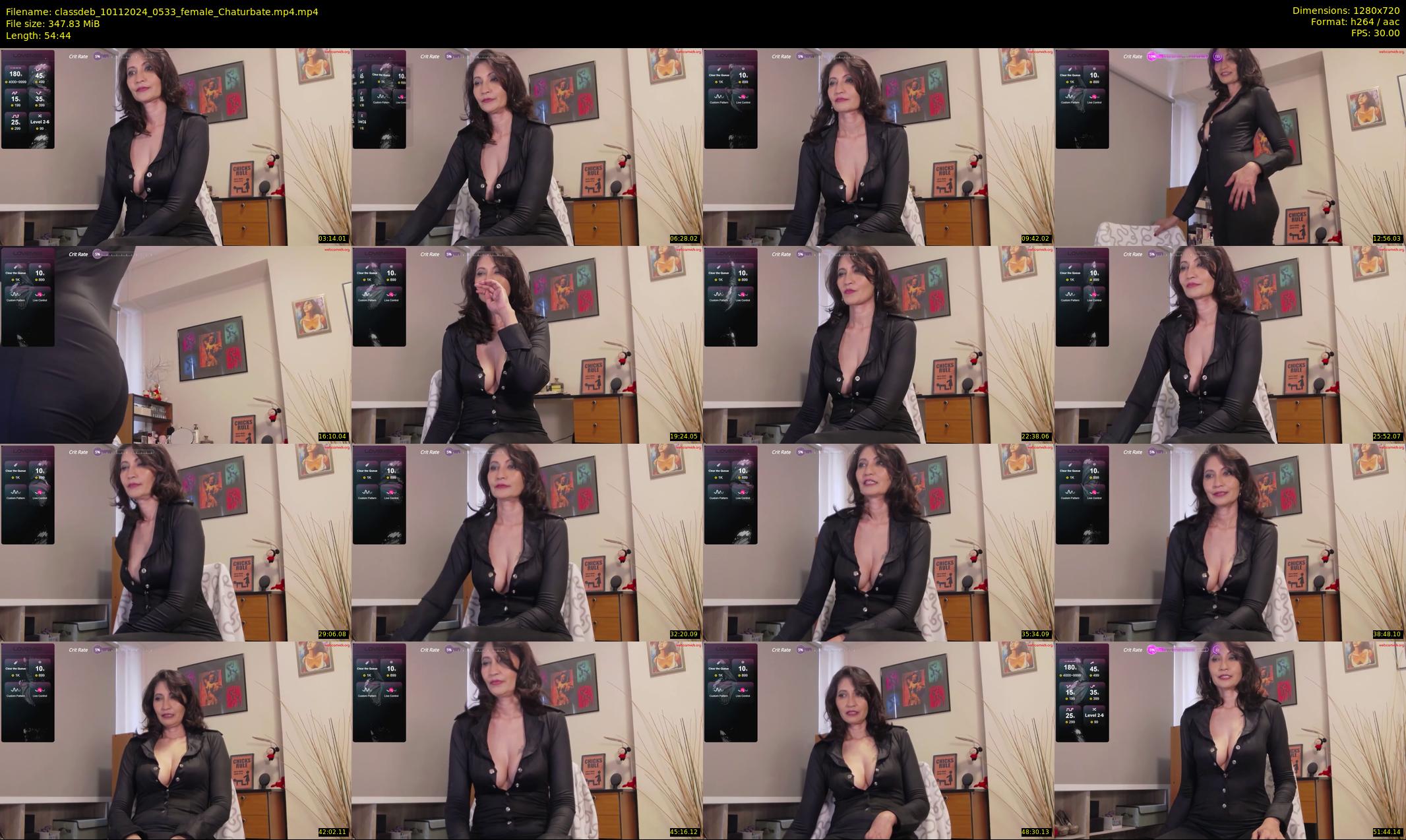 classdeb — 55 minute Chaturbate female cam show recording, 720p, Nov 10, 2024