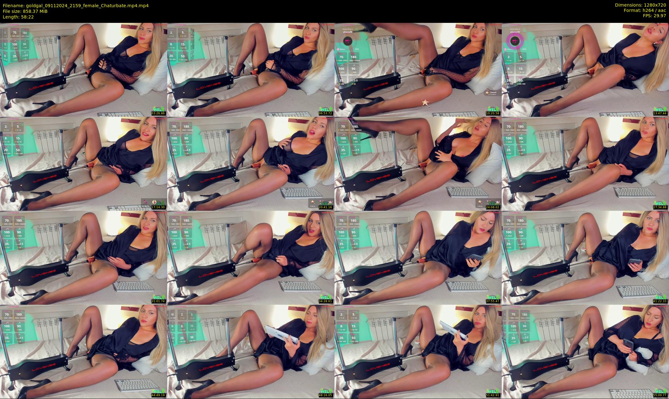 goldgal — 59 minute Chaturbate female cam show recording, 720p, Nov 9, 2024