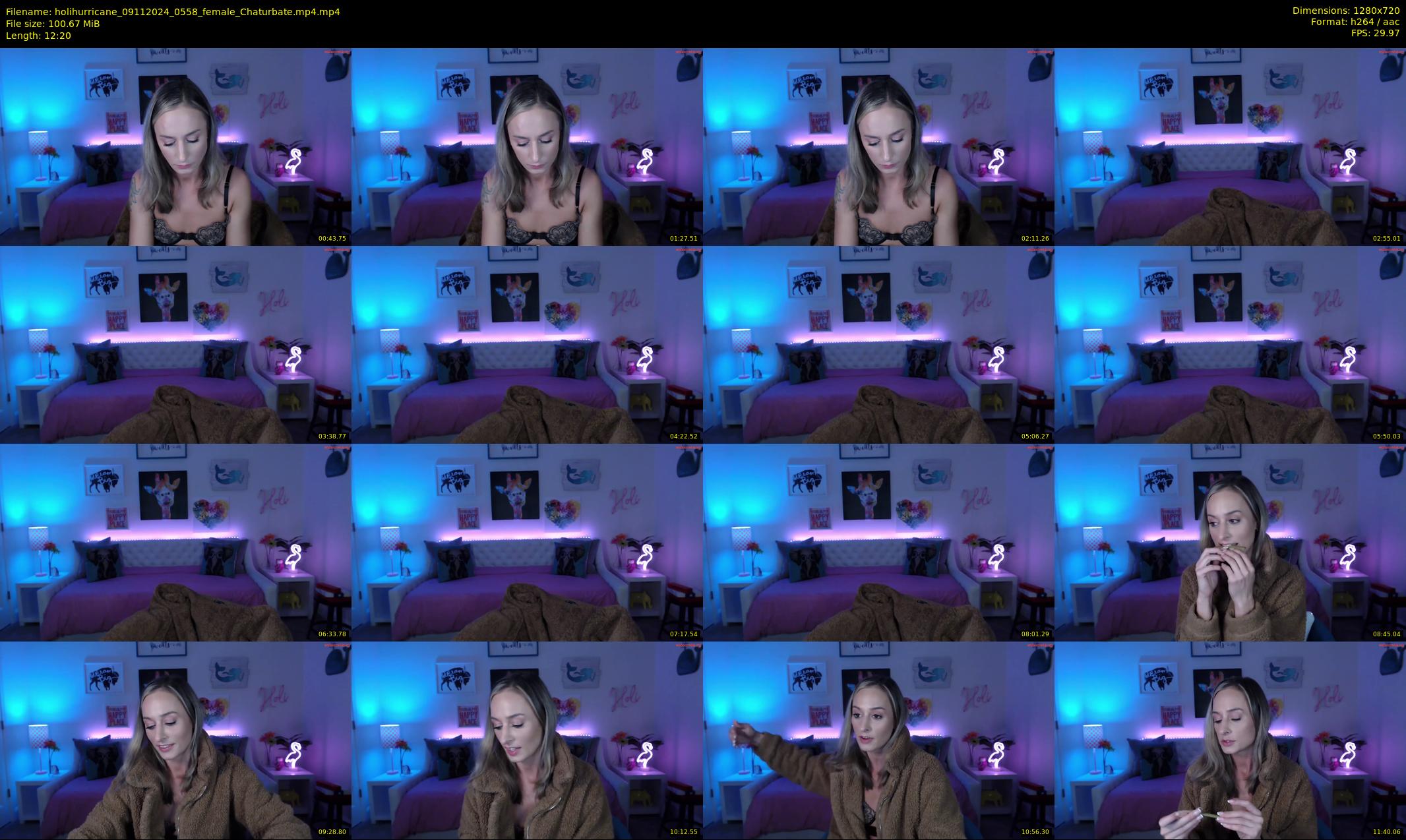 holihurricane — 13 minute Chaturbate female cam show recording, 720p, Nov 9, 2024