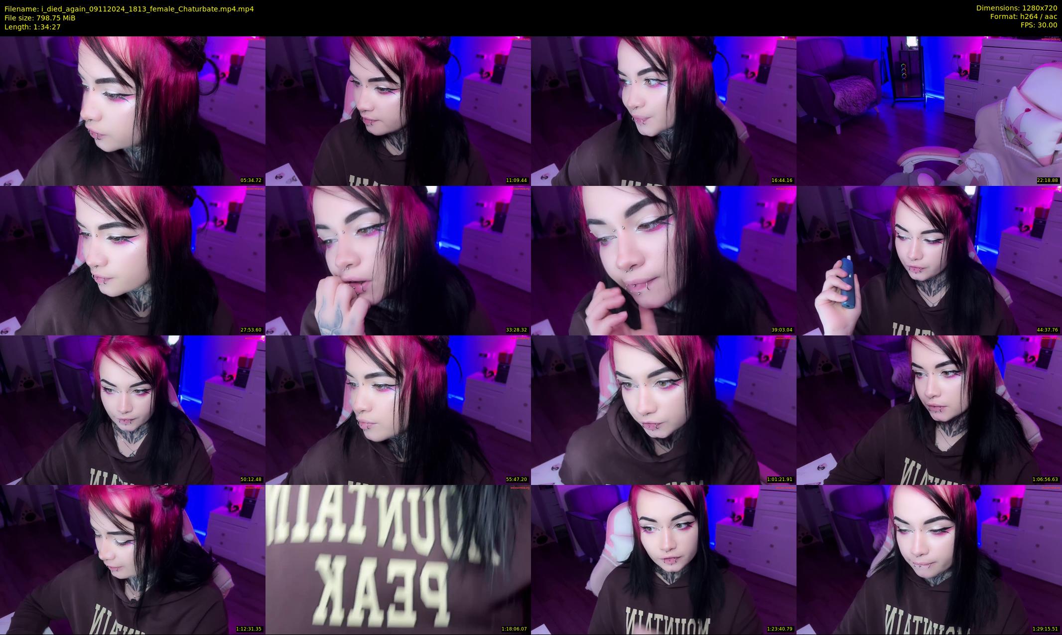 i_died_again — 95 minute Chaturbate female cam show recording, 720p, Nov 9, 2024