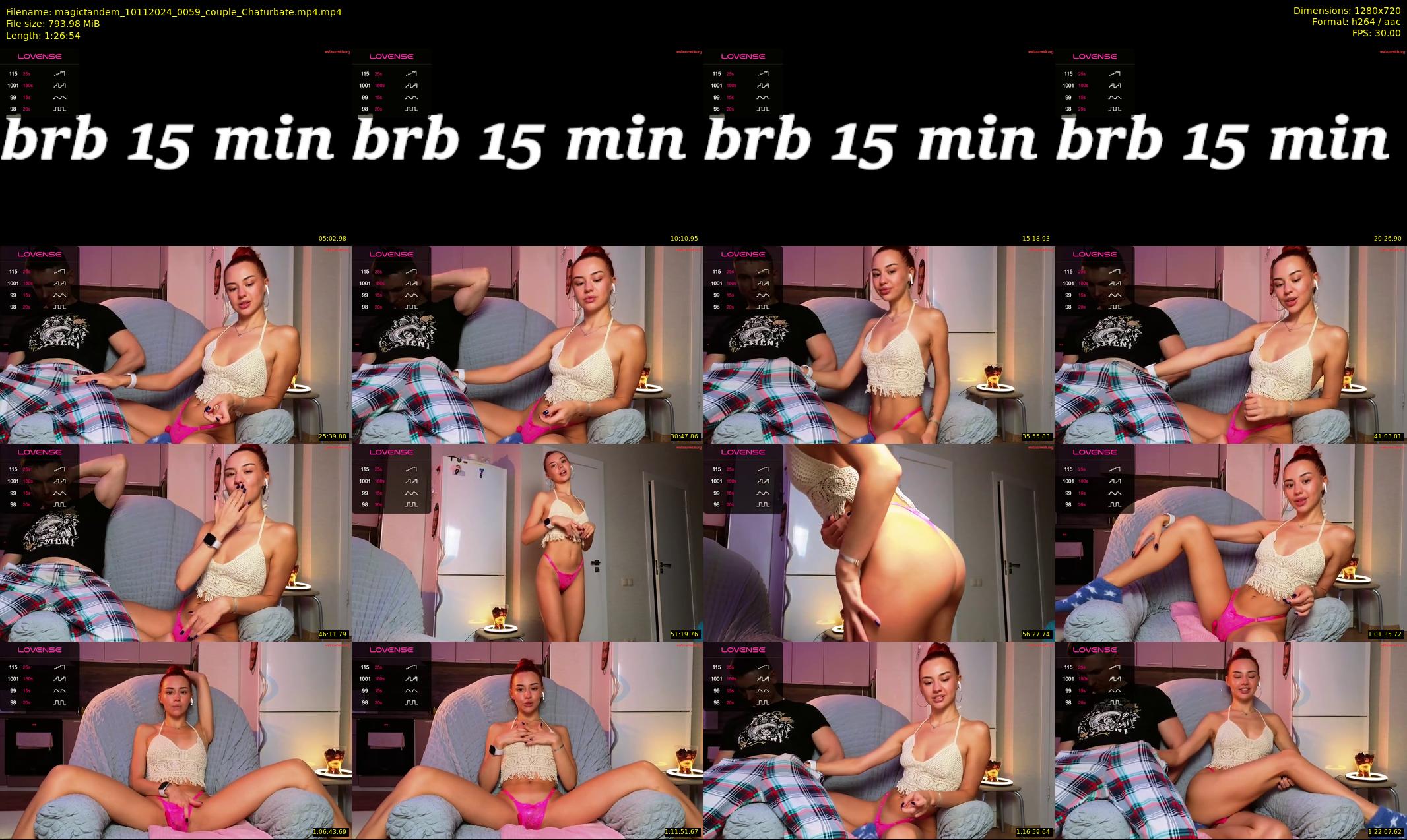 magictandem — 87 minute Chaturbate couple cam show recording, 720p, Nov 10, 2024