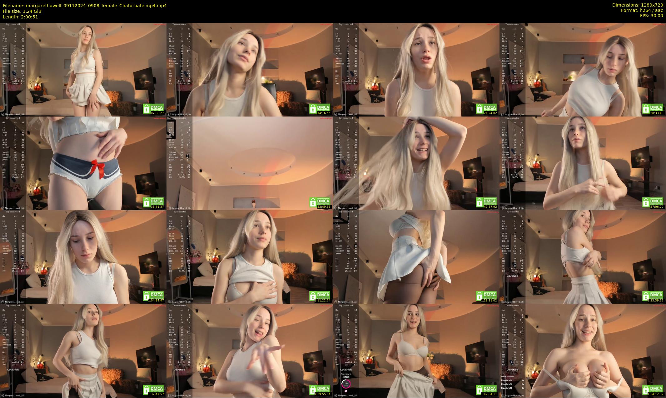margarethowell — 121 minute Chaturbate female cam show recording, 720p, Nov 9, 2024