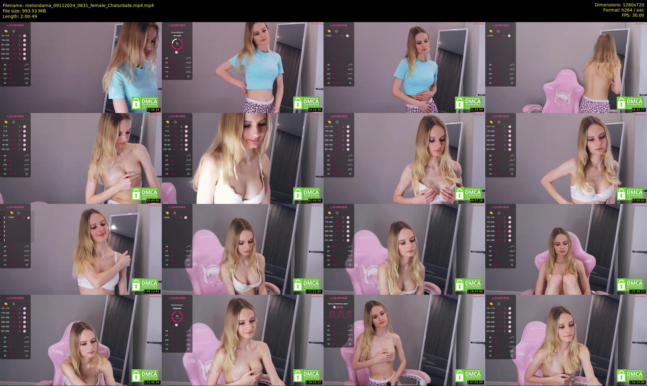 melondama — 121 minute Chaturbate female cam show recording, 720p, Nov 9, 2024