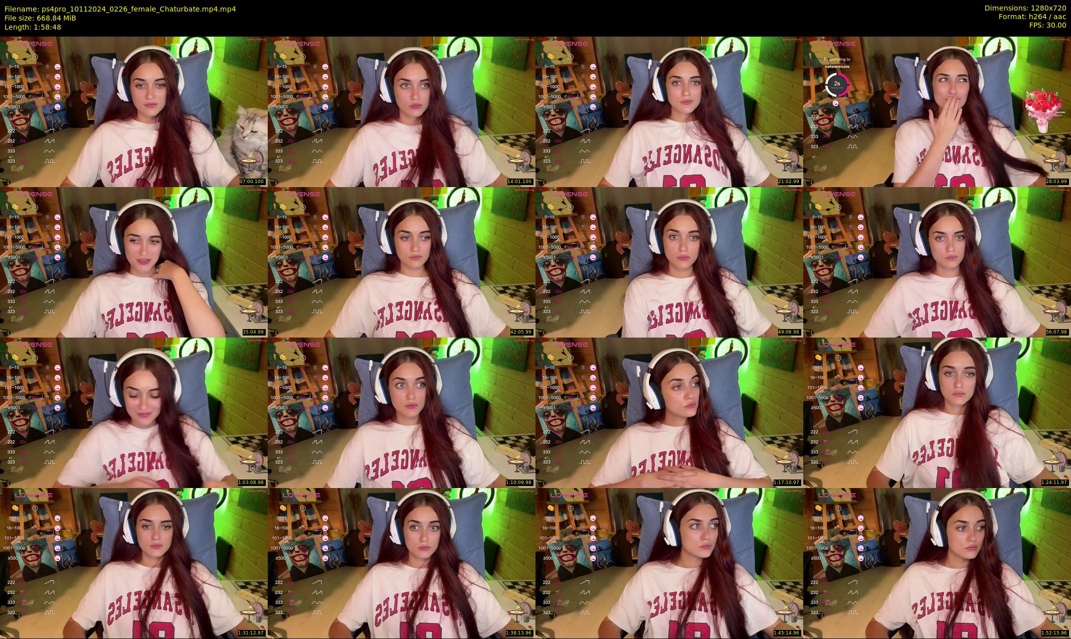 ps4pro — 119 minute Chaturbate female cam show recording, 720p, Nov 10, 2024