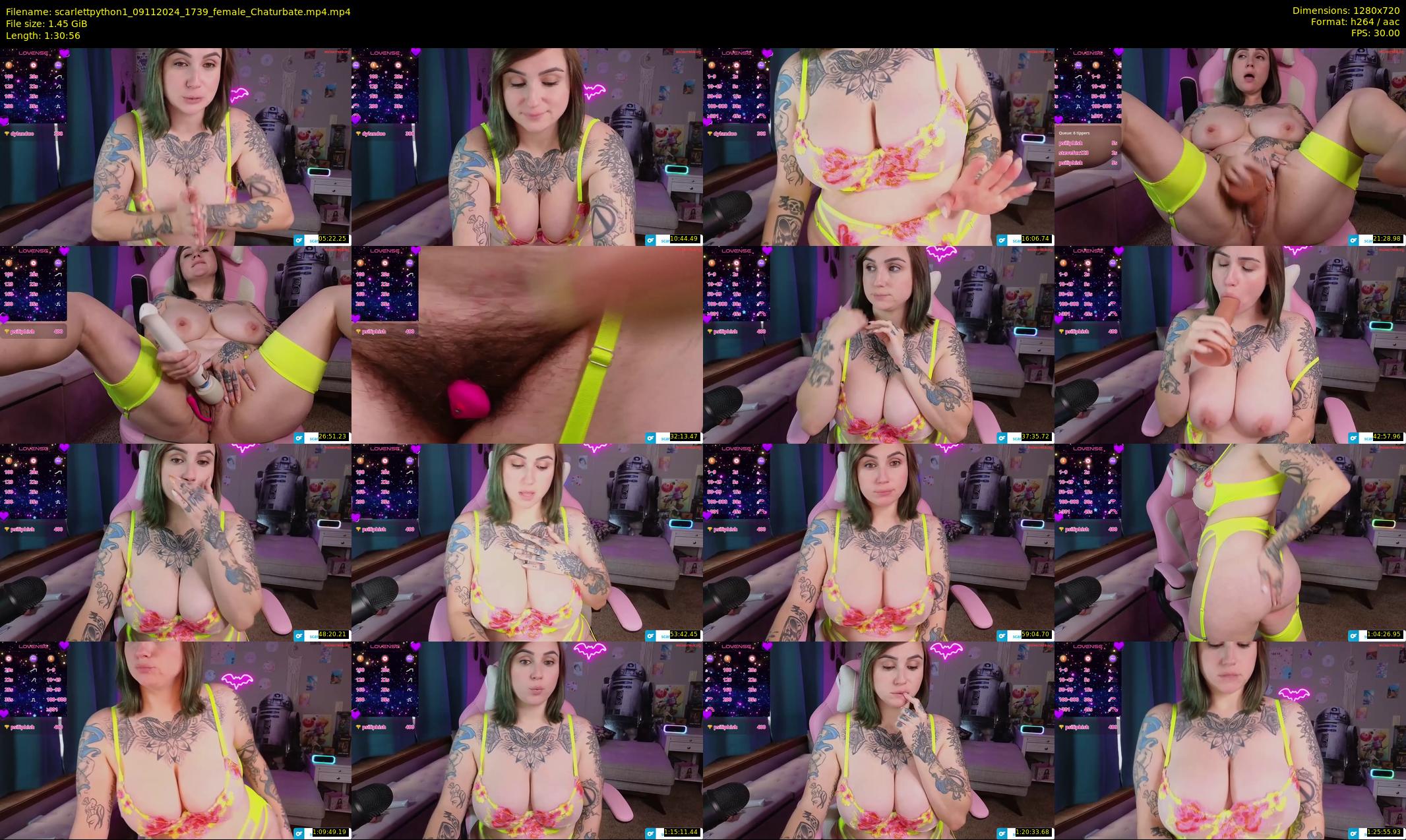 scarlettpython1 — 91 minute Chaturbate female cam show recording, 720p, Nov 9, 2024