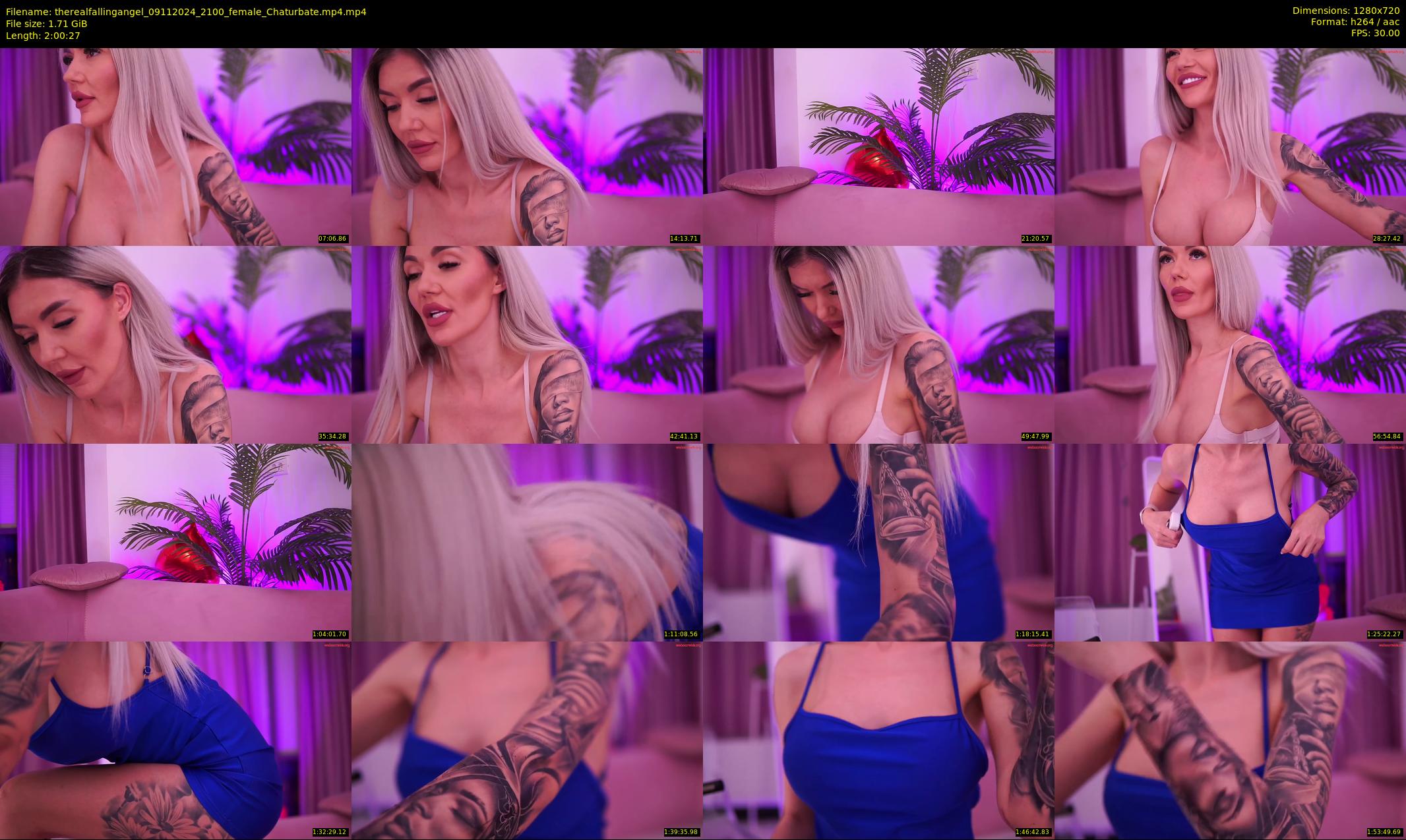 therealfallingangel — 121 minute Chaturbate female cam show recording, 720p, Nov 9, 2024