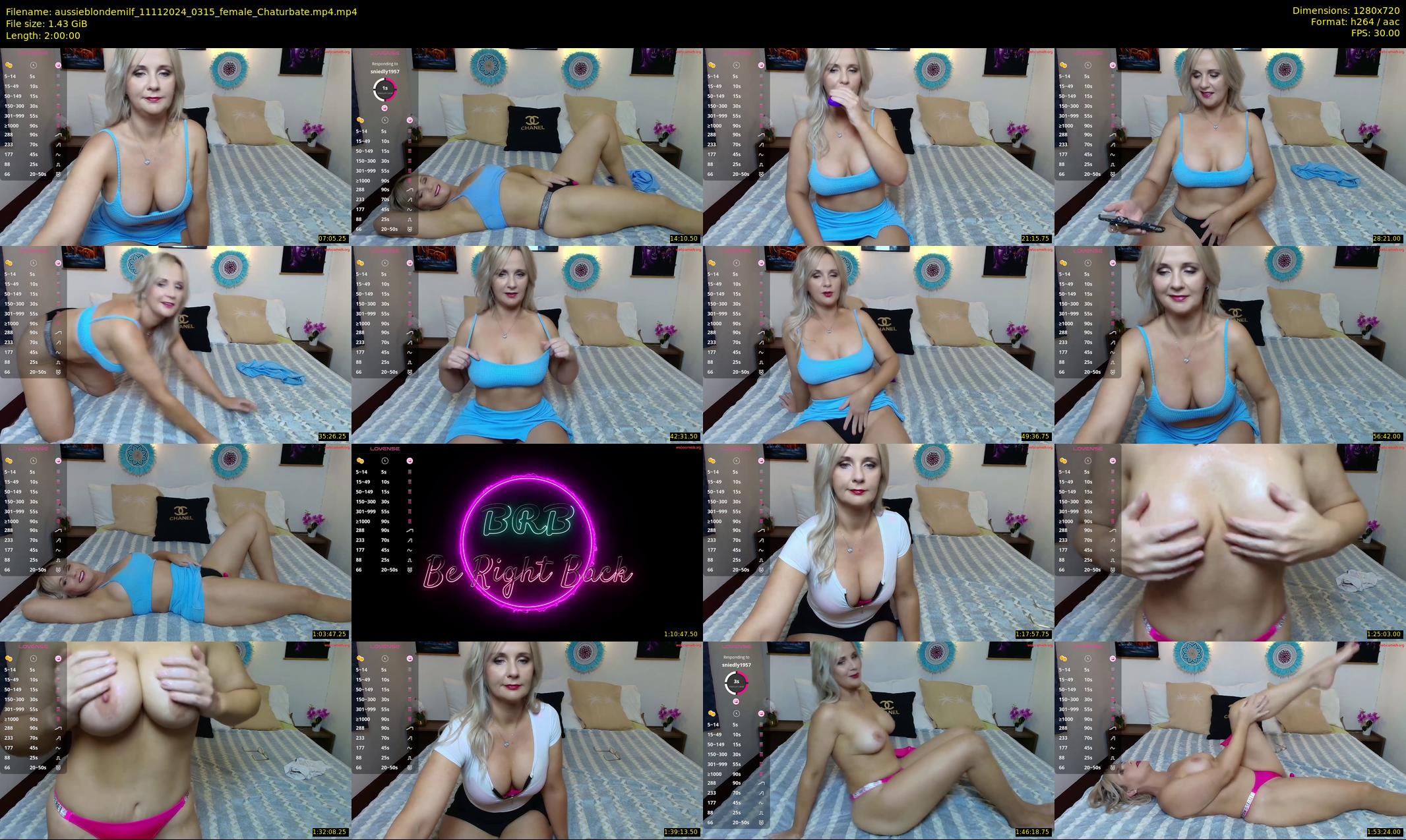 aussieblondemilf — 120 minute Chaturbate female cam show recording, 720p, Nov 11, 2024