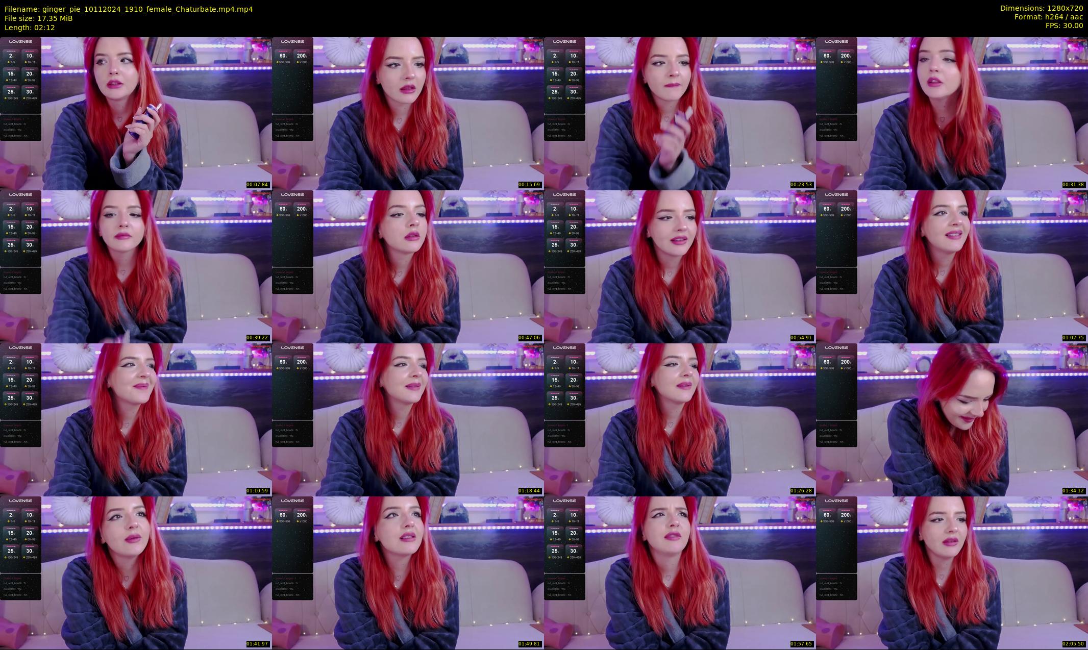 ginger_pie — 3 minute Chaturbate female cam show recording, 720p, Nov 10, 2024