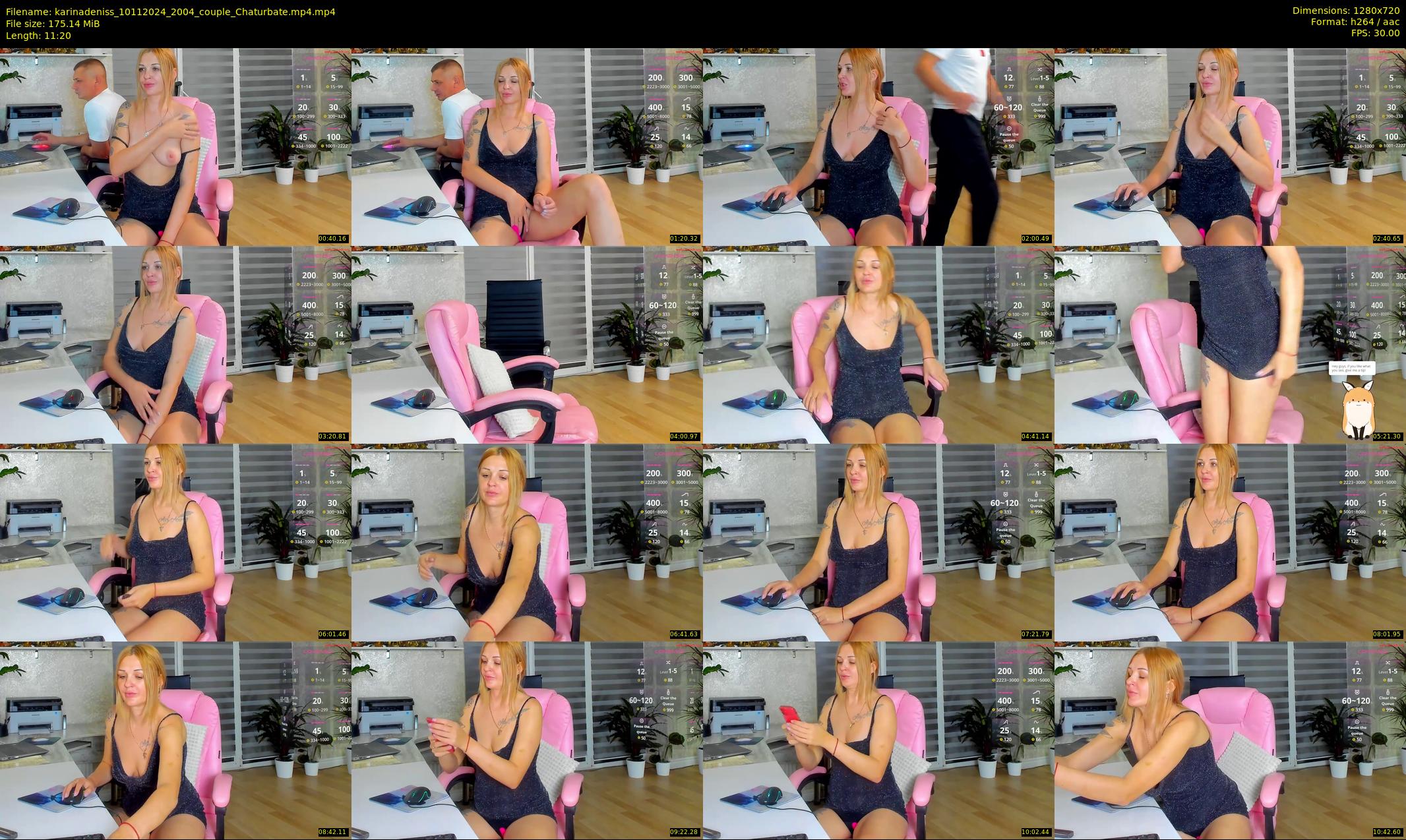 karinadeniss — 12 minute Chaturbate couple cam show recording, 720p, Nov 10, 2024