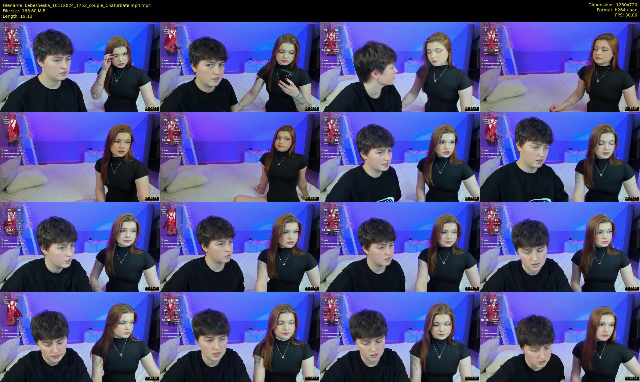 kebesheska — 20 minute Chaturbate couple cam show recording, 720p, Nov 10, 2024