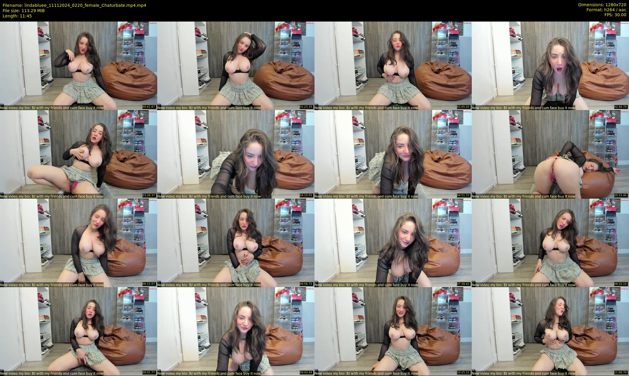 lindabluee — 12 minute Chaturbate female cam show recording, 720p, Nov 11, 2024