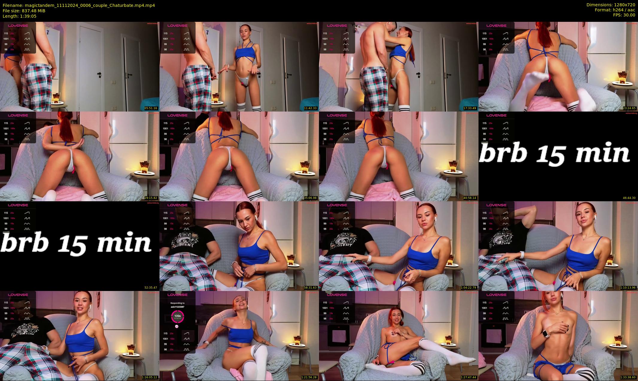 magictandem — 100 minute Chaturbate couple cam show recording, 720p, Nov 11, 2024