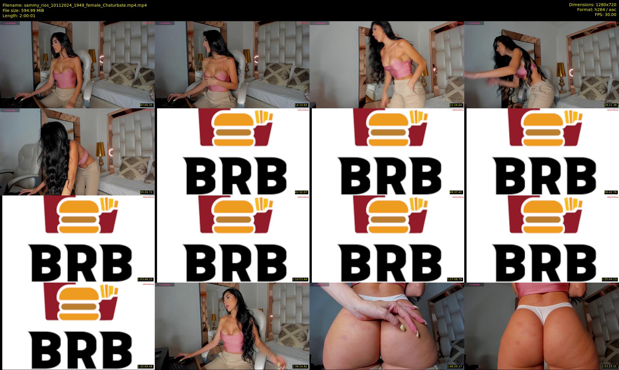 sammy_rios — 121 minute Chaturbate female cam show recording, 720p, Nov 10, 2024