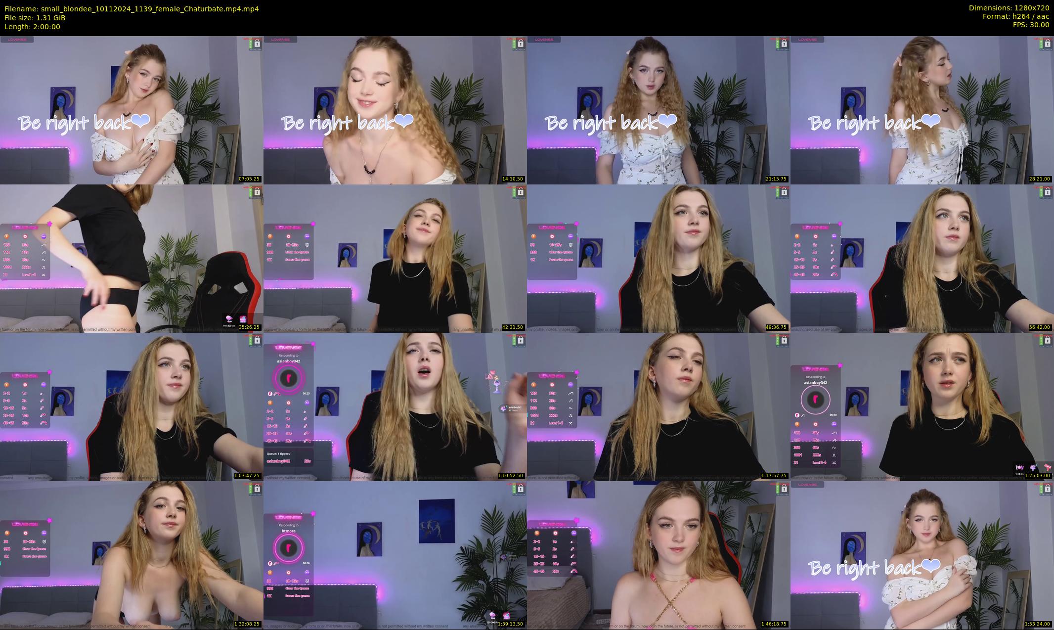 small_blondee — 120 minute Chaturbate female cam show recording, 720p, Nov 10, 2024