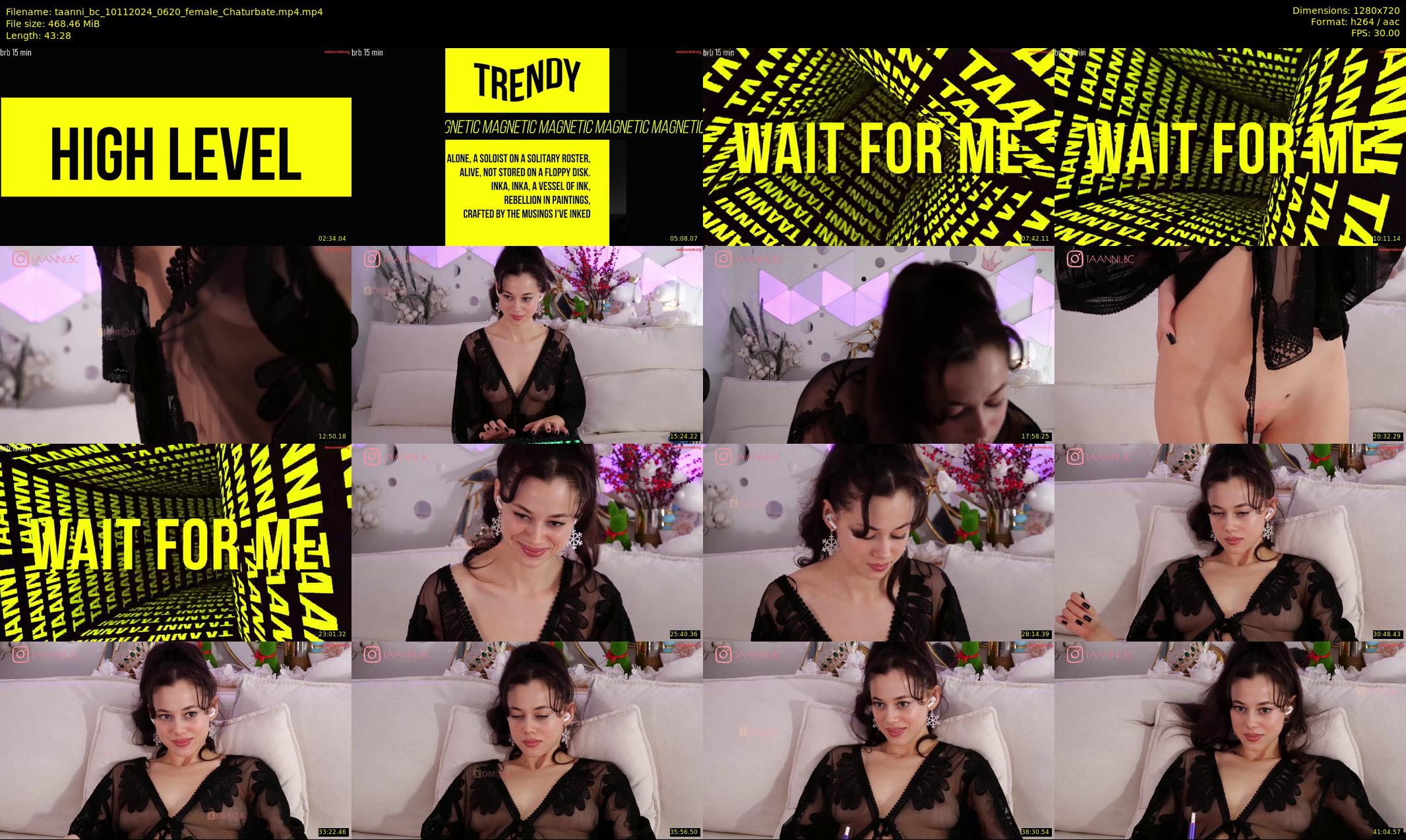 taanni_bc — 44 minute Chaturbate female cam show recording, 720p, Nov 10, 2024