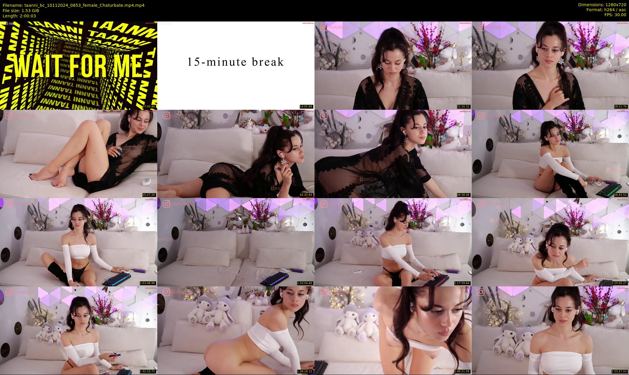 taanni_bc — 121 minute Chaturbate female cam show recording, 720p, Nov 10, 2024