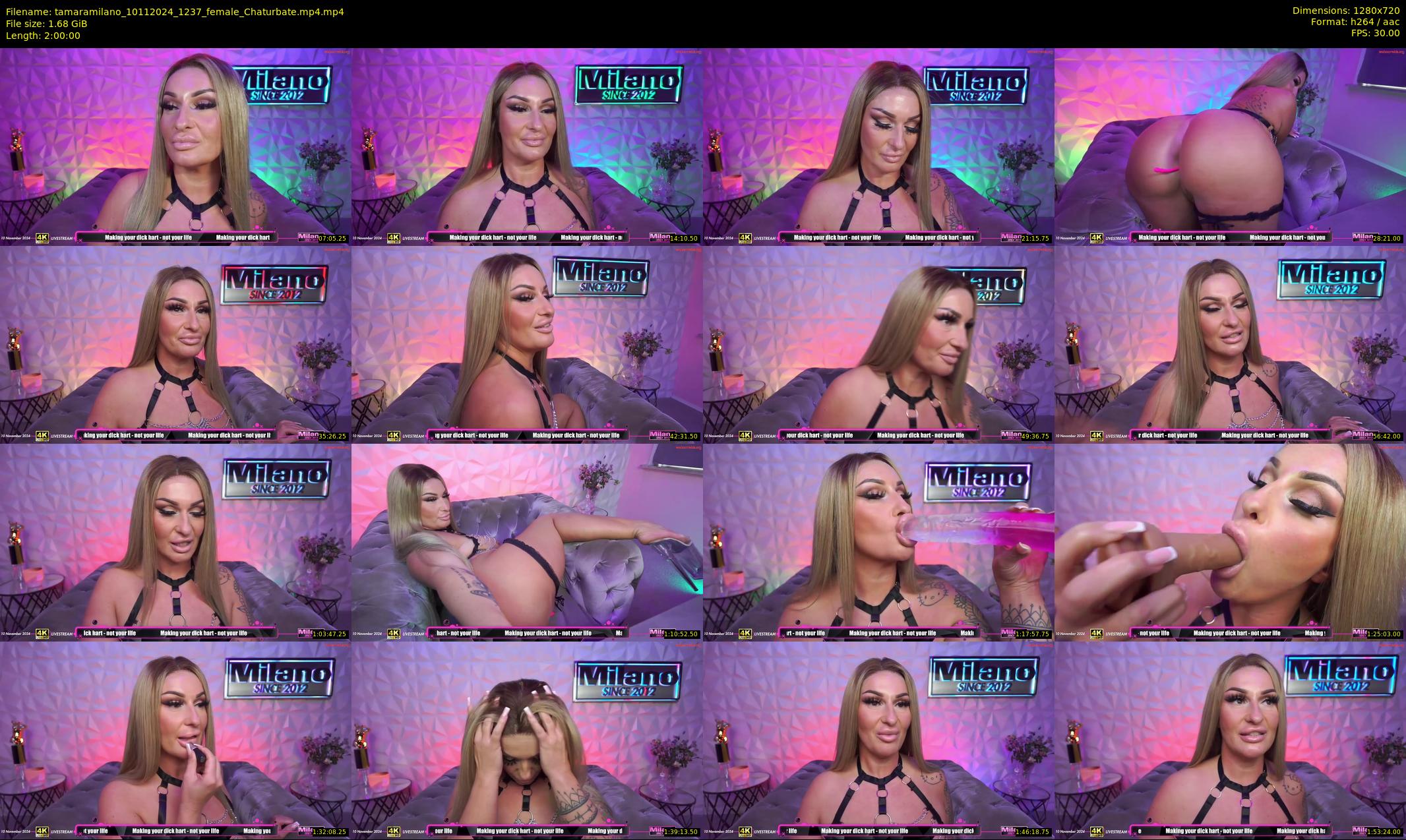 tamaramilano — 120 minute Chaturbate female cam show recording, 720p, Nov 10, 2024