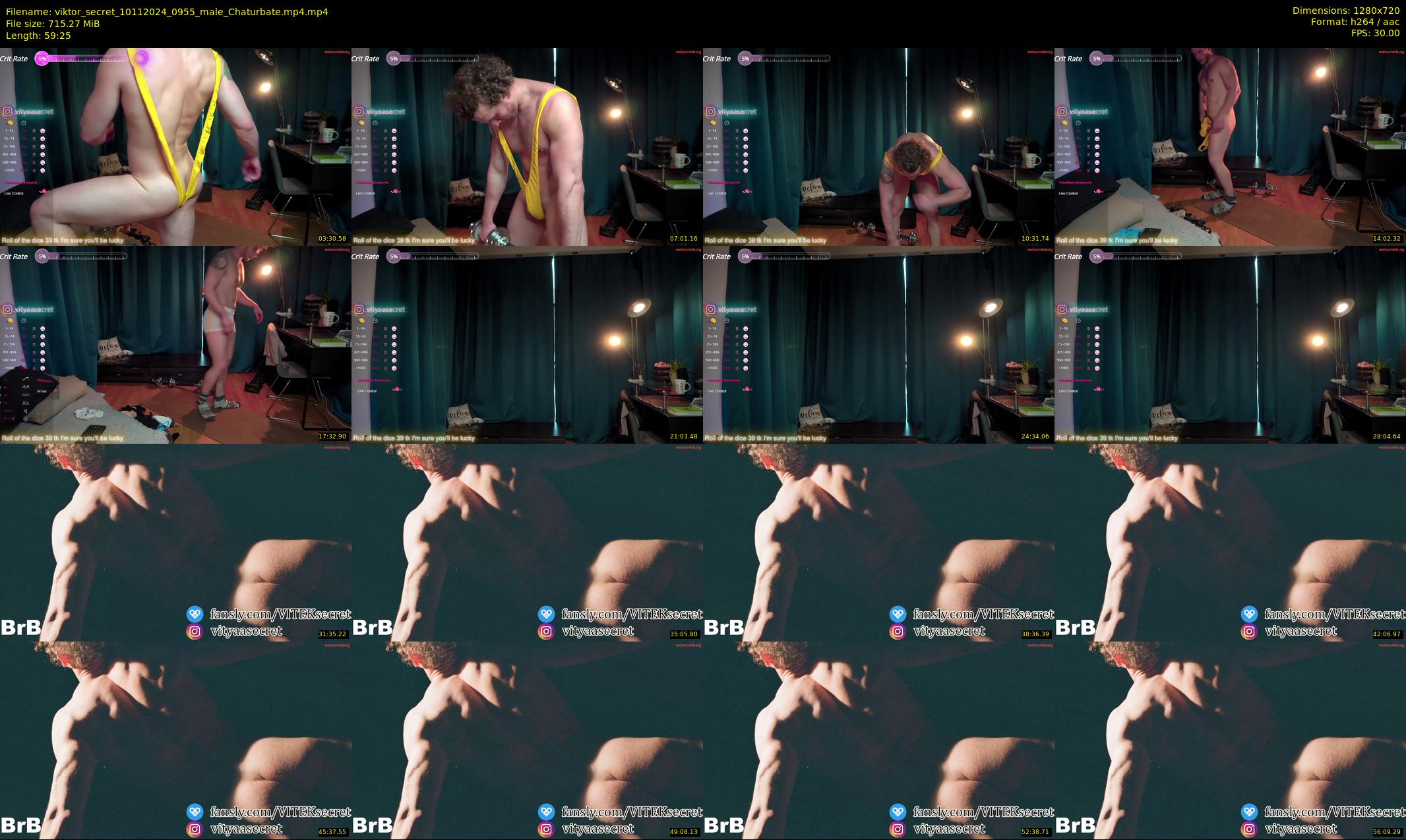 viktor_secret — 60 minute Chaturbate male cam show recording, 720p, Nov 10, 2024