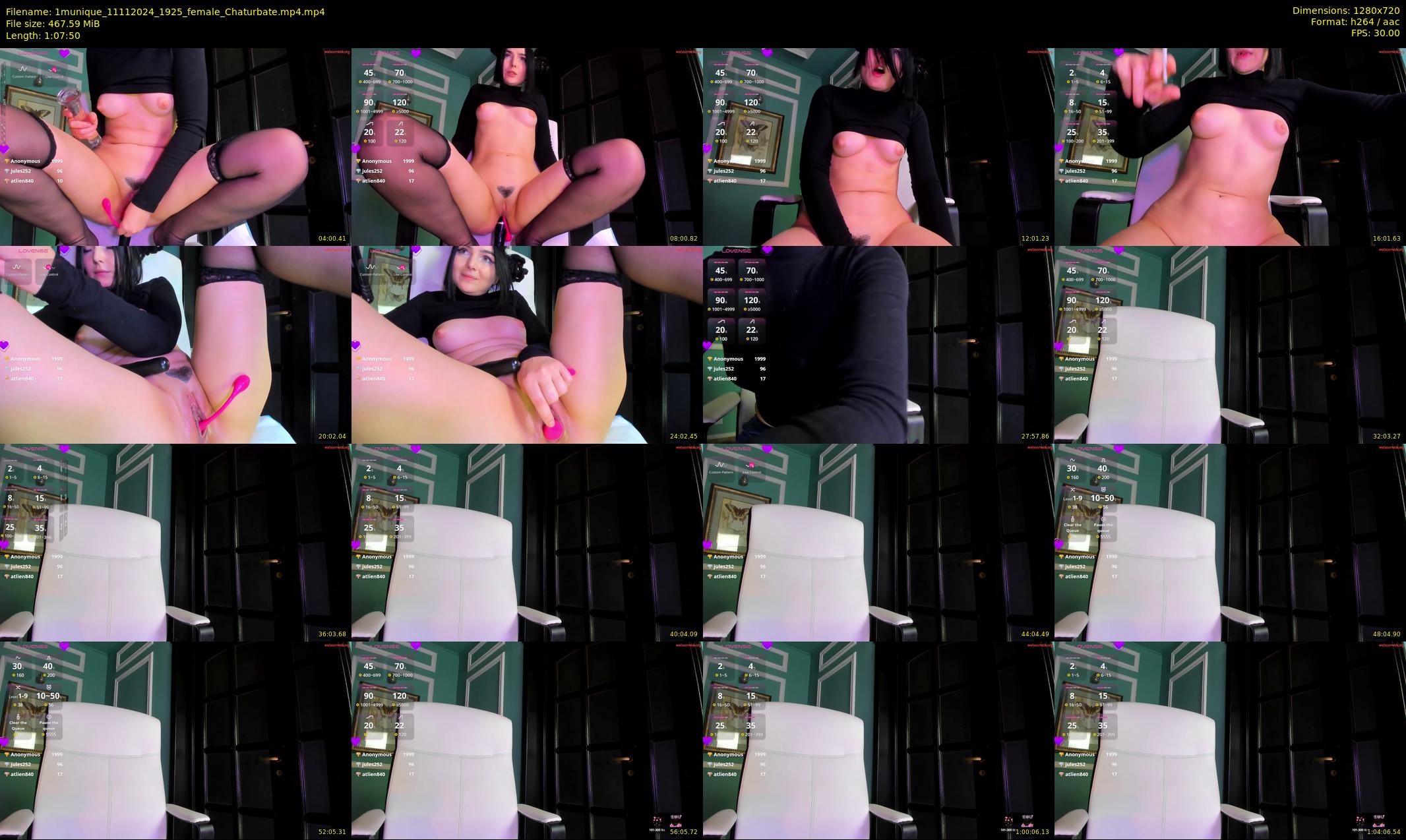 1munique — 68 minute Chaturbate female cam show recording, 720p, Nov 11, 2024